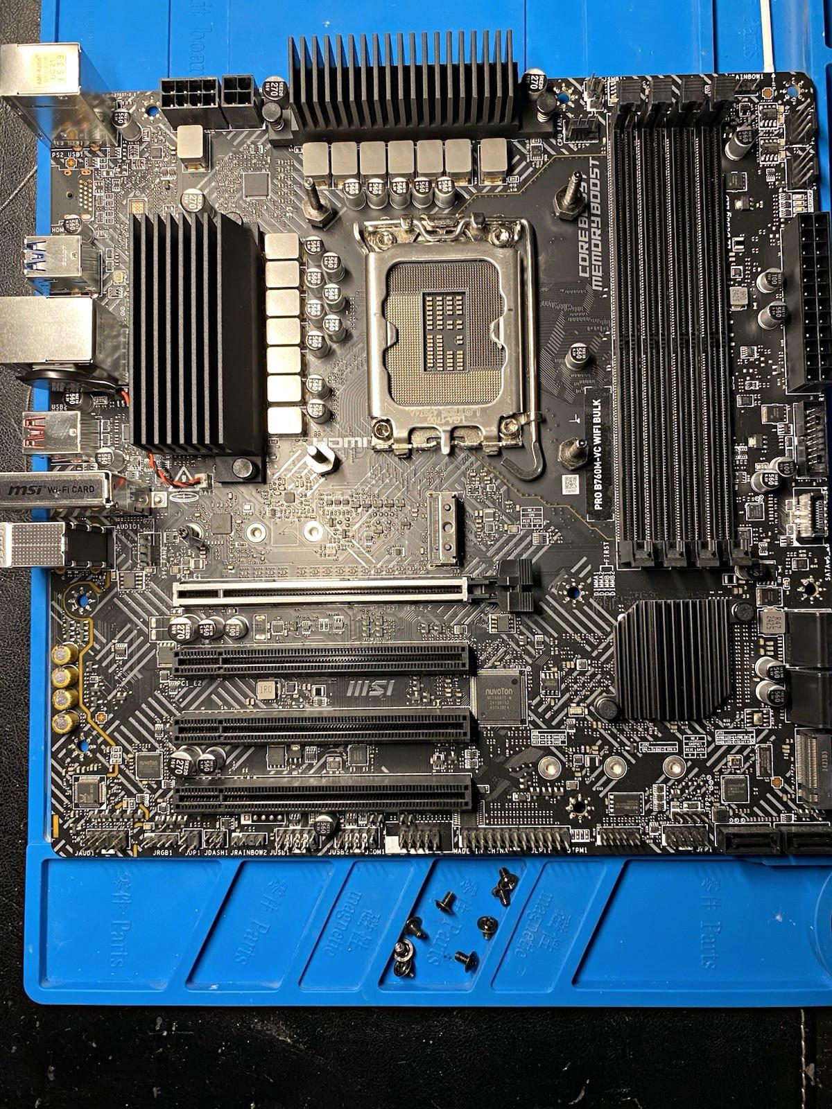 MSI PRO B760M-WIFI DDR5 MicroATX Intel LGA1700 Motherboard M.2 PCIe