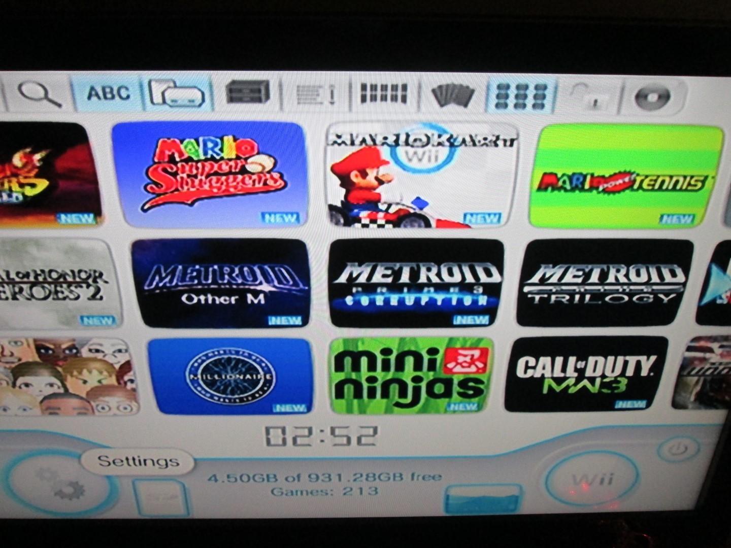 Nintendo Wii 1TB HDMI Black Wii Mote Orange Wireless Gamecube Controller