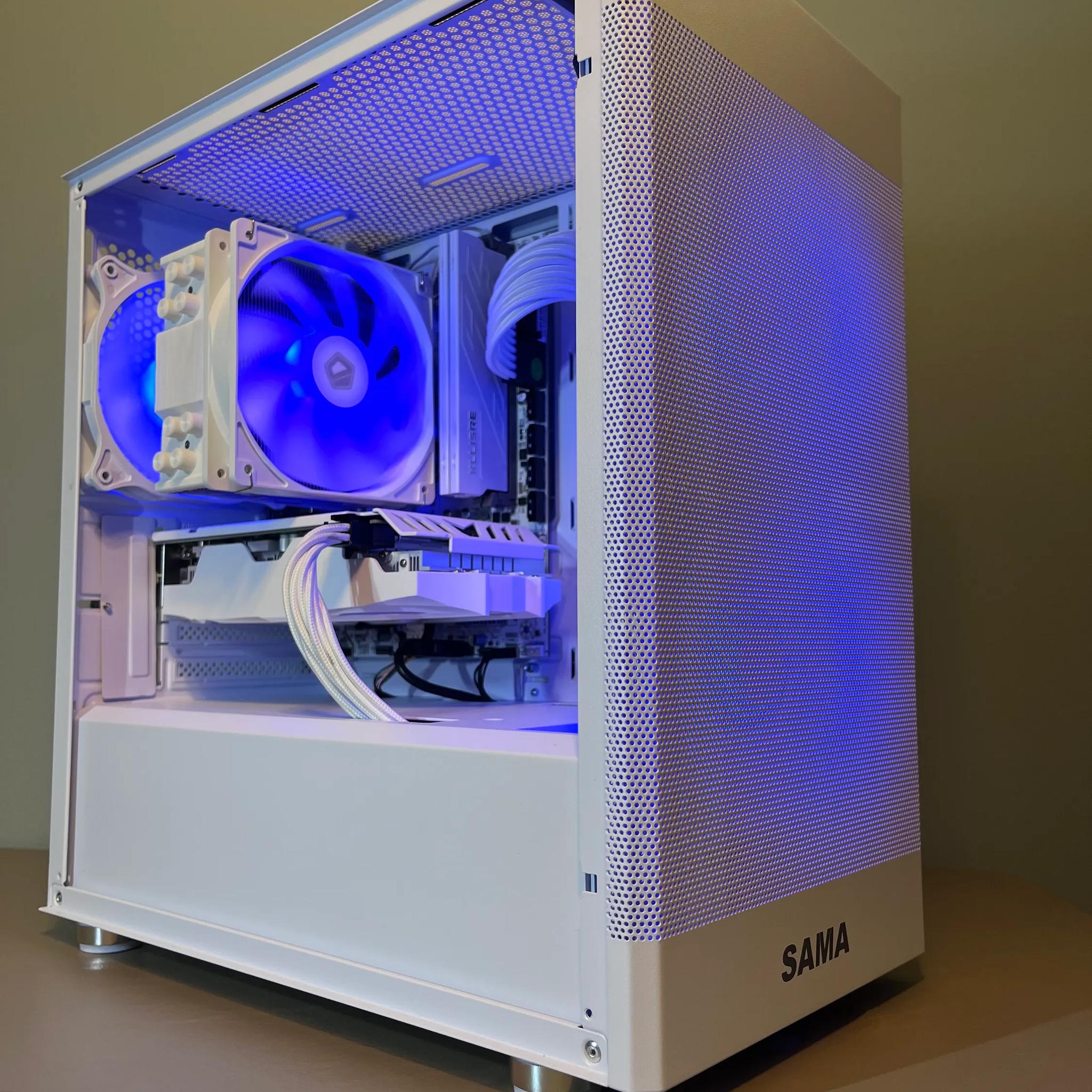 ⚪⚪ White Gaming PC⚪AMD RX 5500 XT 8GB⚪Ryzen 3 3100⚪16GB DDR4⚪500GB NVME
