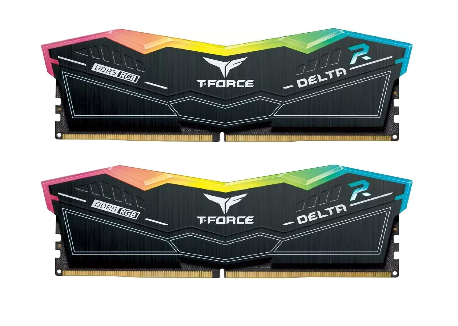 [Lot of 2] [New] [DDR5|32GB|6000MHz] TeamGroup T-Force Delta RGB 32GB (2x16) FF3D532G6000HC38ADC01