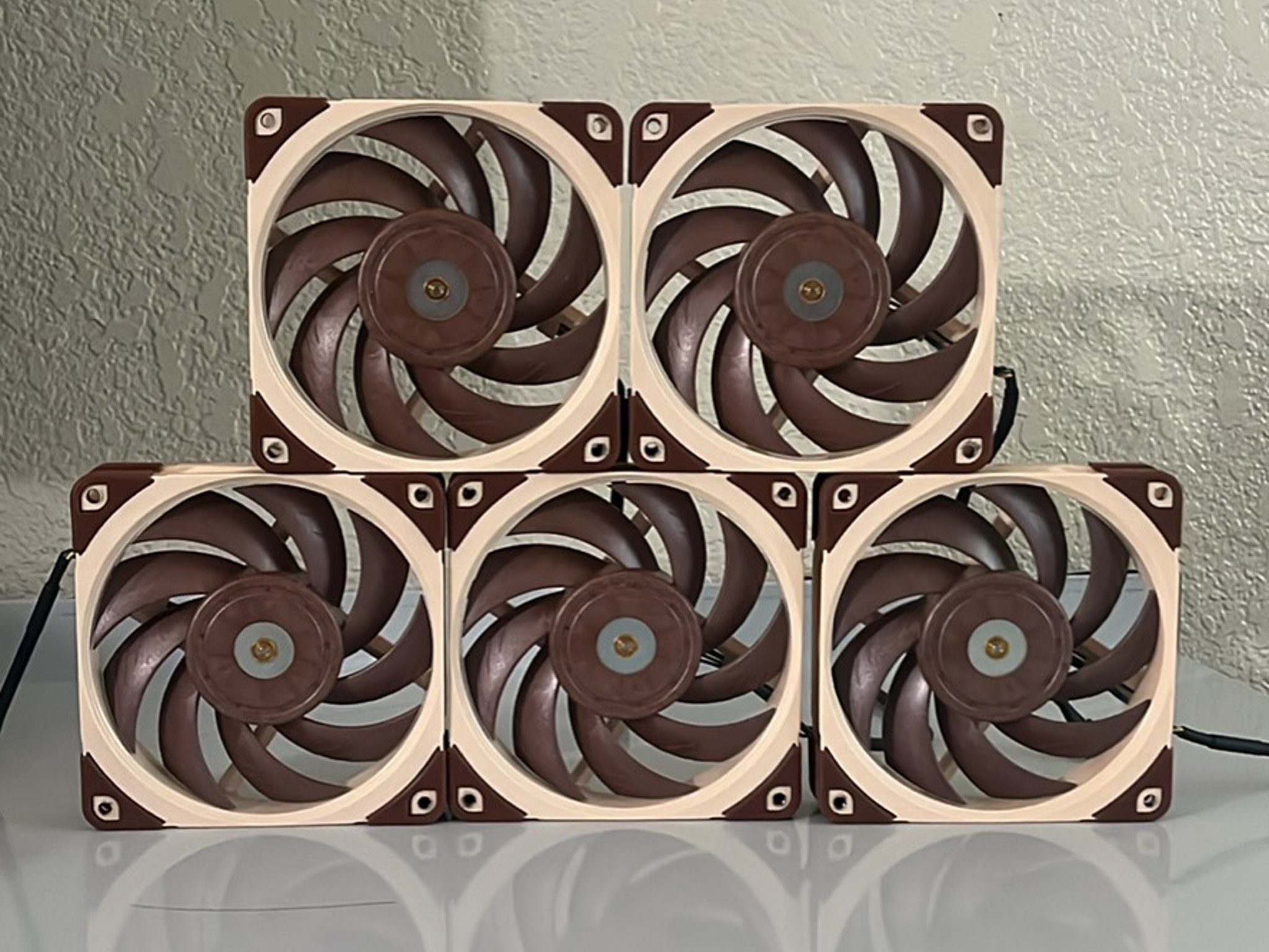 Noctua NF-A12x25 PWM, Premium Quiet Fan, 4-Pin (120mm, Brown)X5 fans