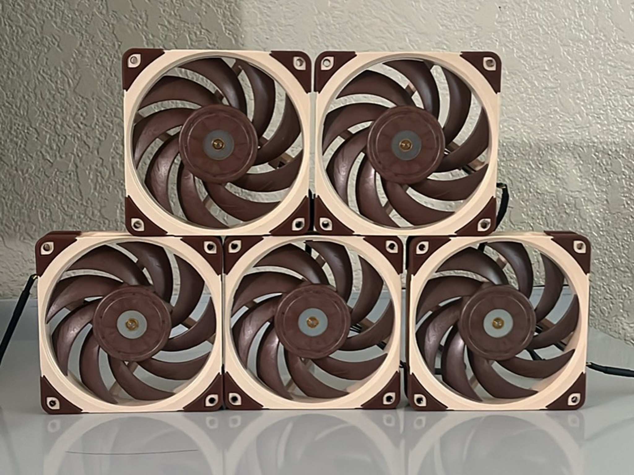 Noctua NF-A12x25 PWM, Premium Quiet Fan, 4-Pin (120mm, Brown)X5 fans
