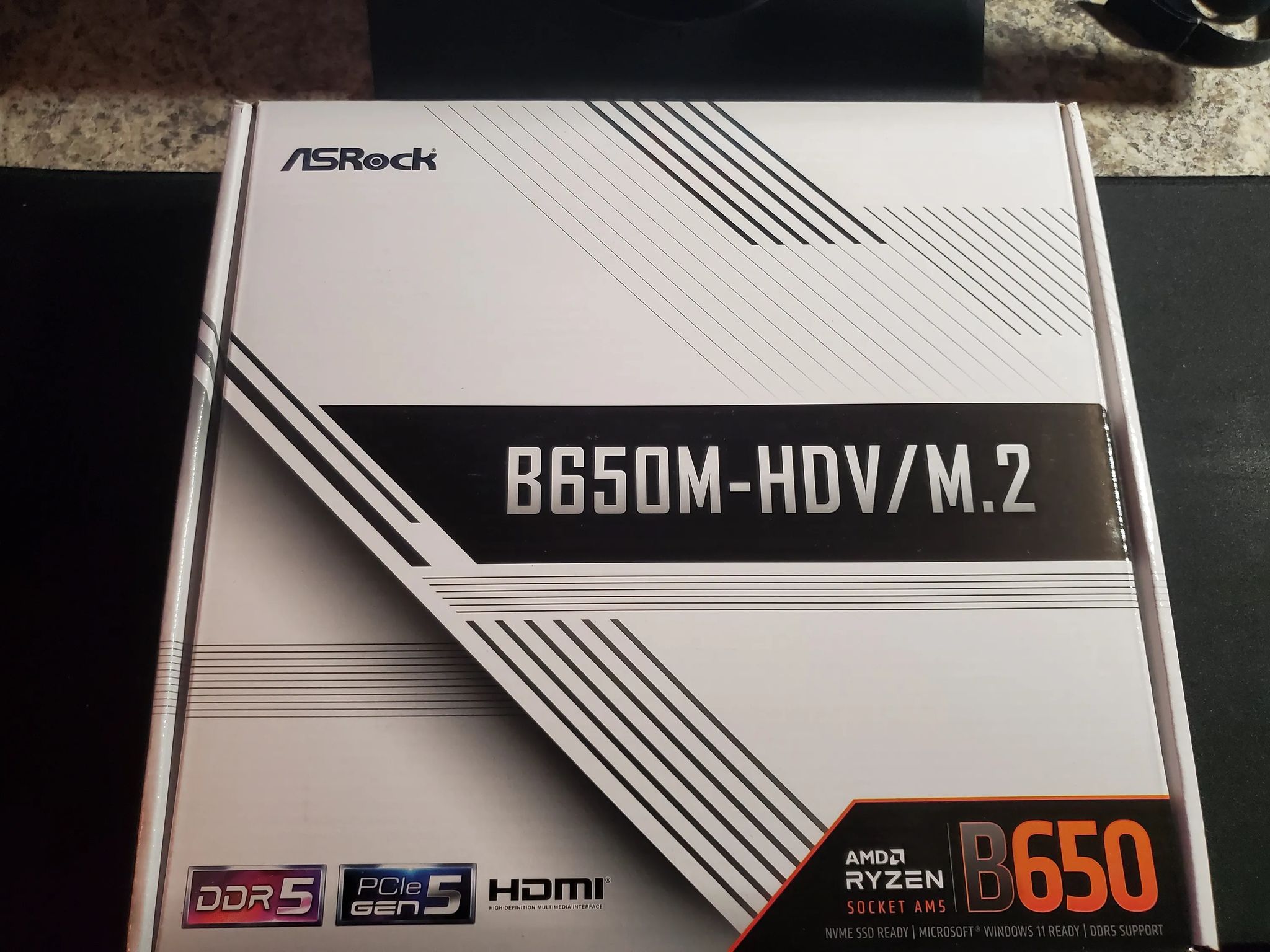 AsRock B650M HDV/M.2 AM5 Micro ATX Motherboard