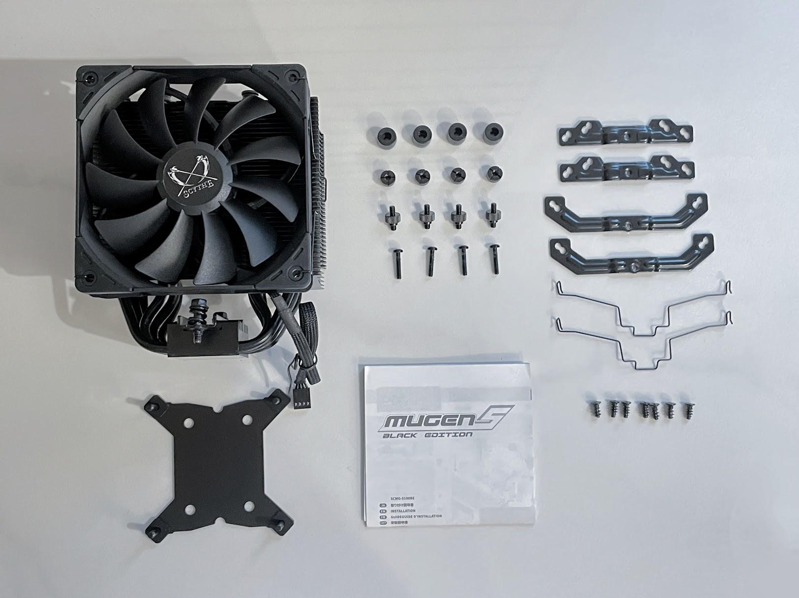 Scythe Mugen 5 Black Edition (SCMG-5100BE) + 2x Arctic P12 PST PWM Case Fans & 8g MX-4 Thermal Paste