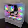 🎖️Honor🎖️ New White RGB Gaming PC, Intel B580+AMD Ryzen 5 5500=High Preformance and Value