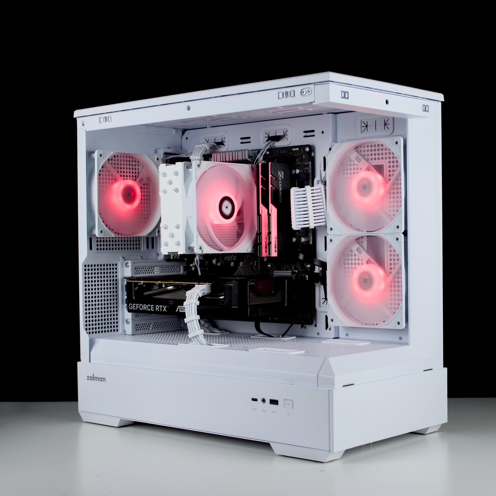 🧊❄️🧊 White Gaming PC – RTX 5060 , Ryzen 5 5600, 16GB RAM, 1TB