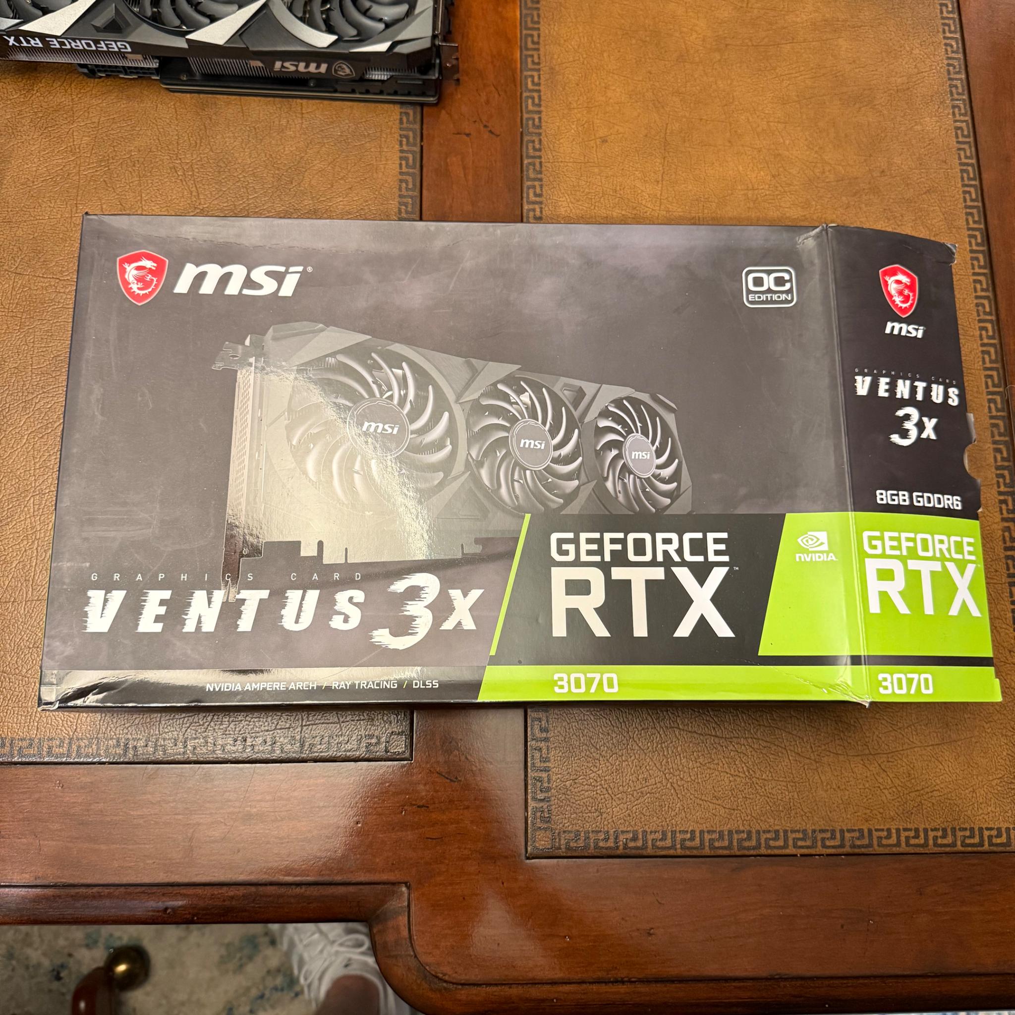 MSI GeForce RTX 3070 VENTUS 3X OC 8GB GDDR6 Graphics Card With Original Box!