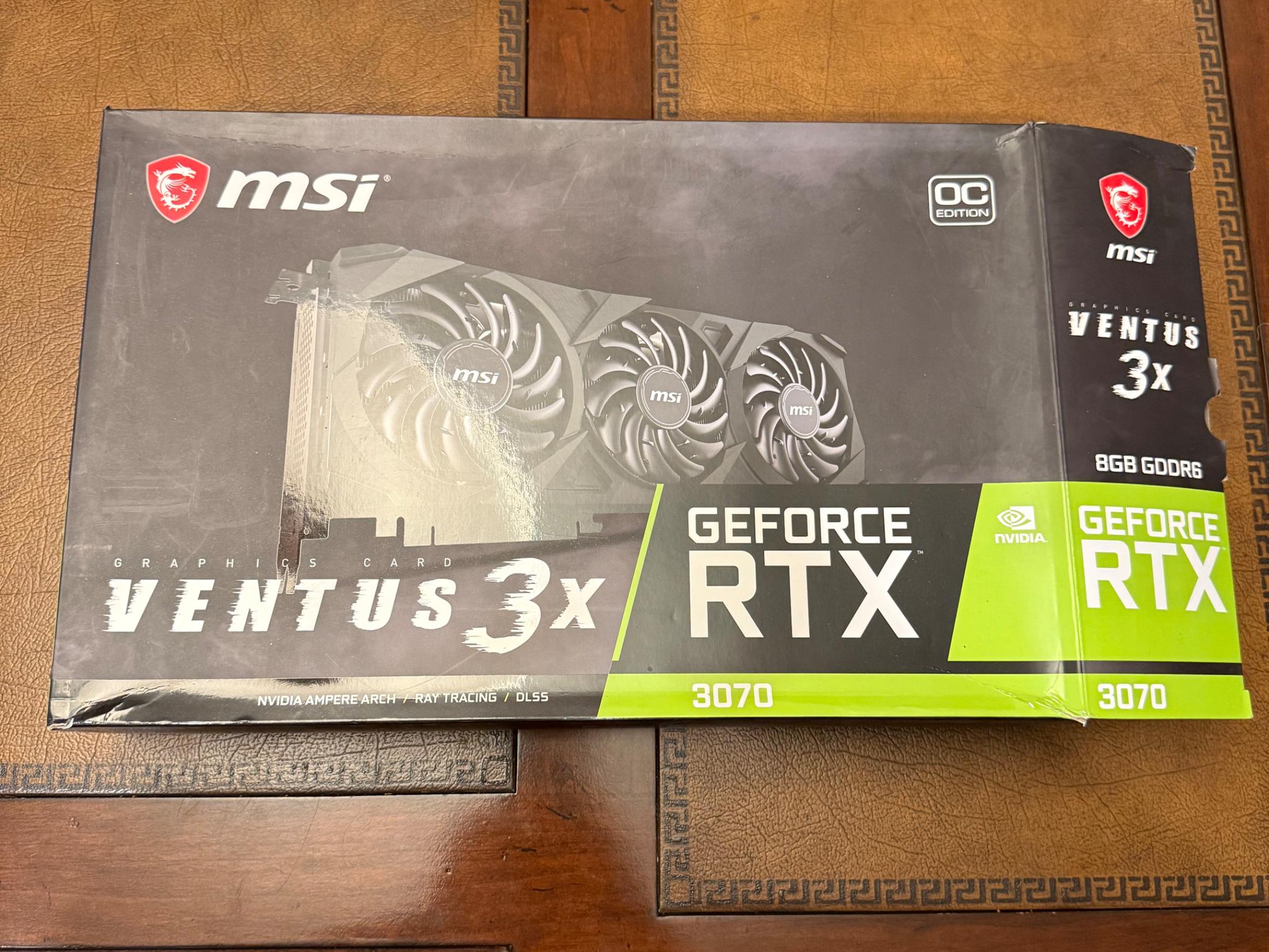 MSI GeForce RTX 3070 VENTUS 3X OC 8GB GDDR6 Graphics Card With Original Box!