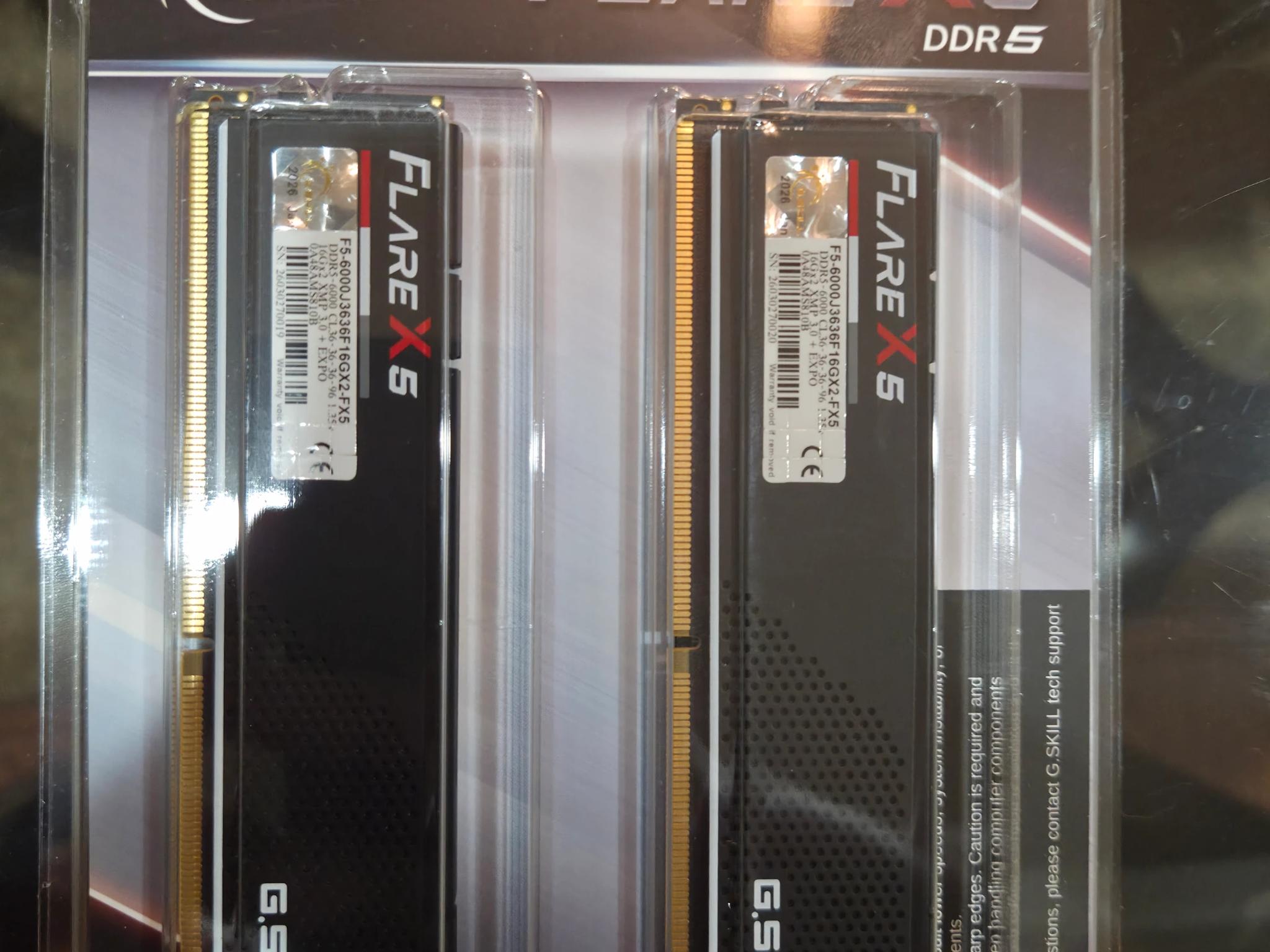 G.Skill FlareX5 6000cl36 16GB Ram (1x16gb) XMP & EXPO Compatible!