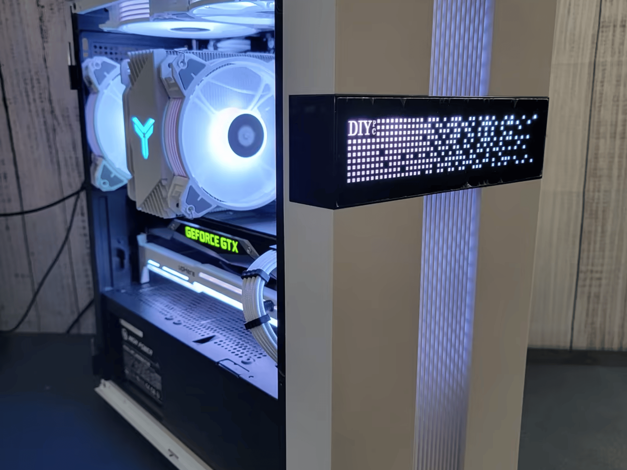 Off-White : Custom Gaming PC (i3-10100F, 16gb ddr4, GTX 1080, 256GB NVME SSD, 2TB HDD)