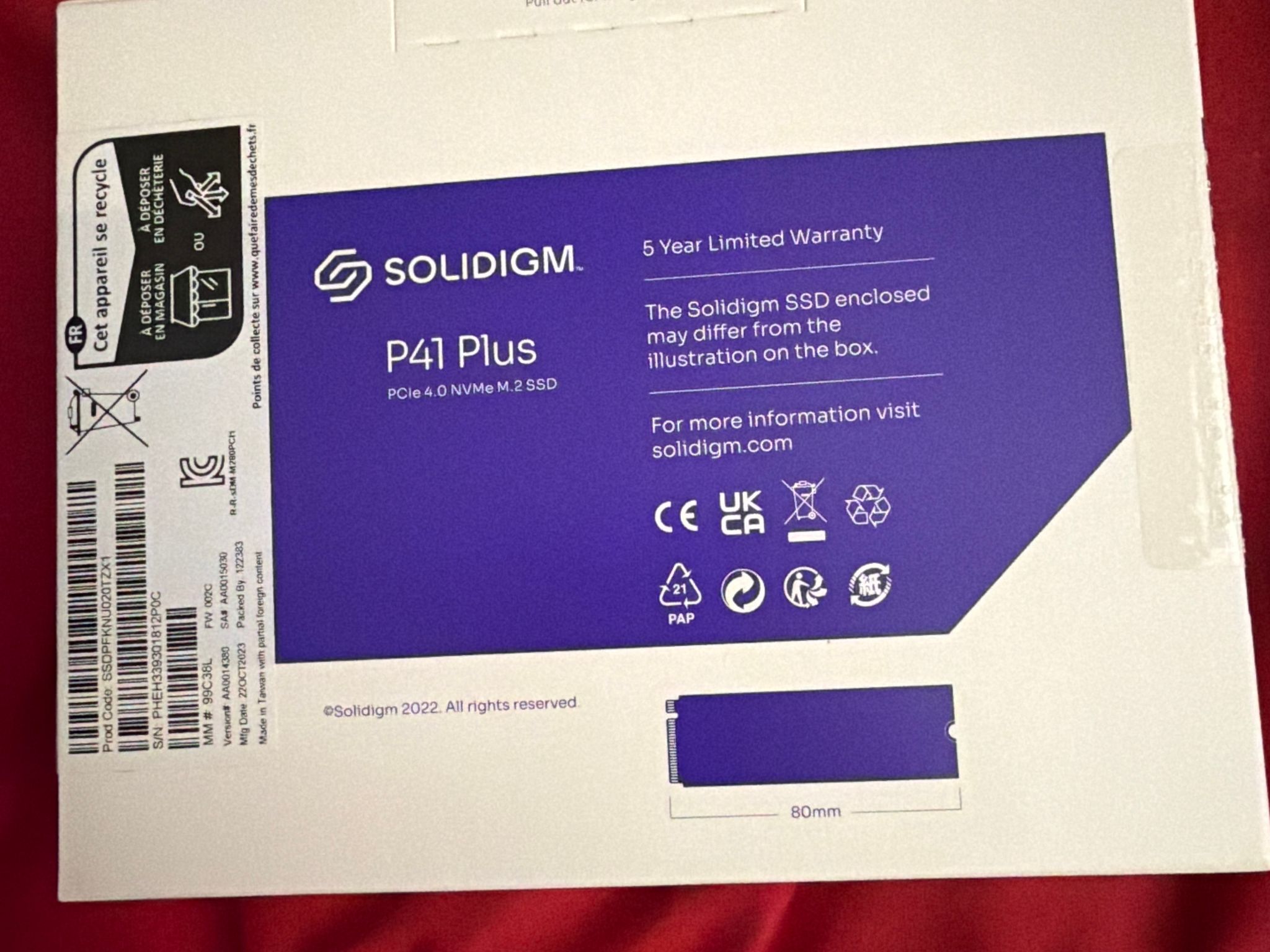 2TB SSD Solidigm P41 Plus New In Box PCIe 4.0 NVME M.2 SSD 2280