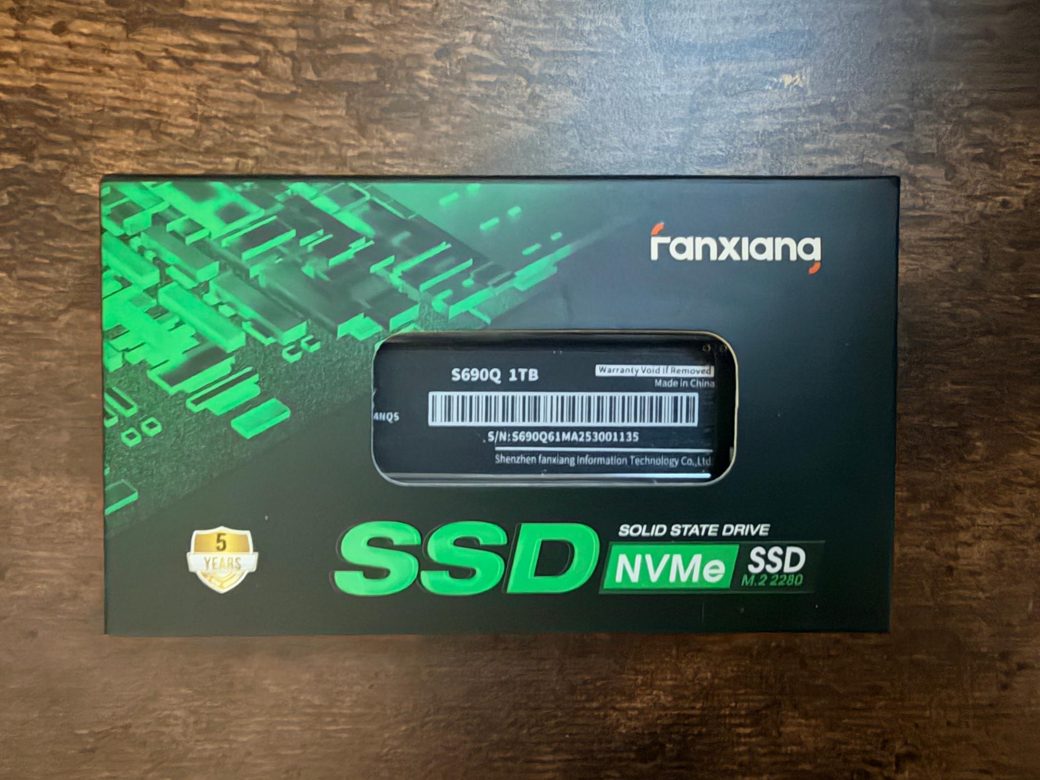 Fanxiang S690Q 1TB Gen 4x4 NVMe M.2 ssd