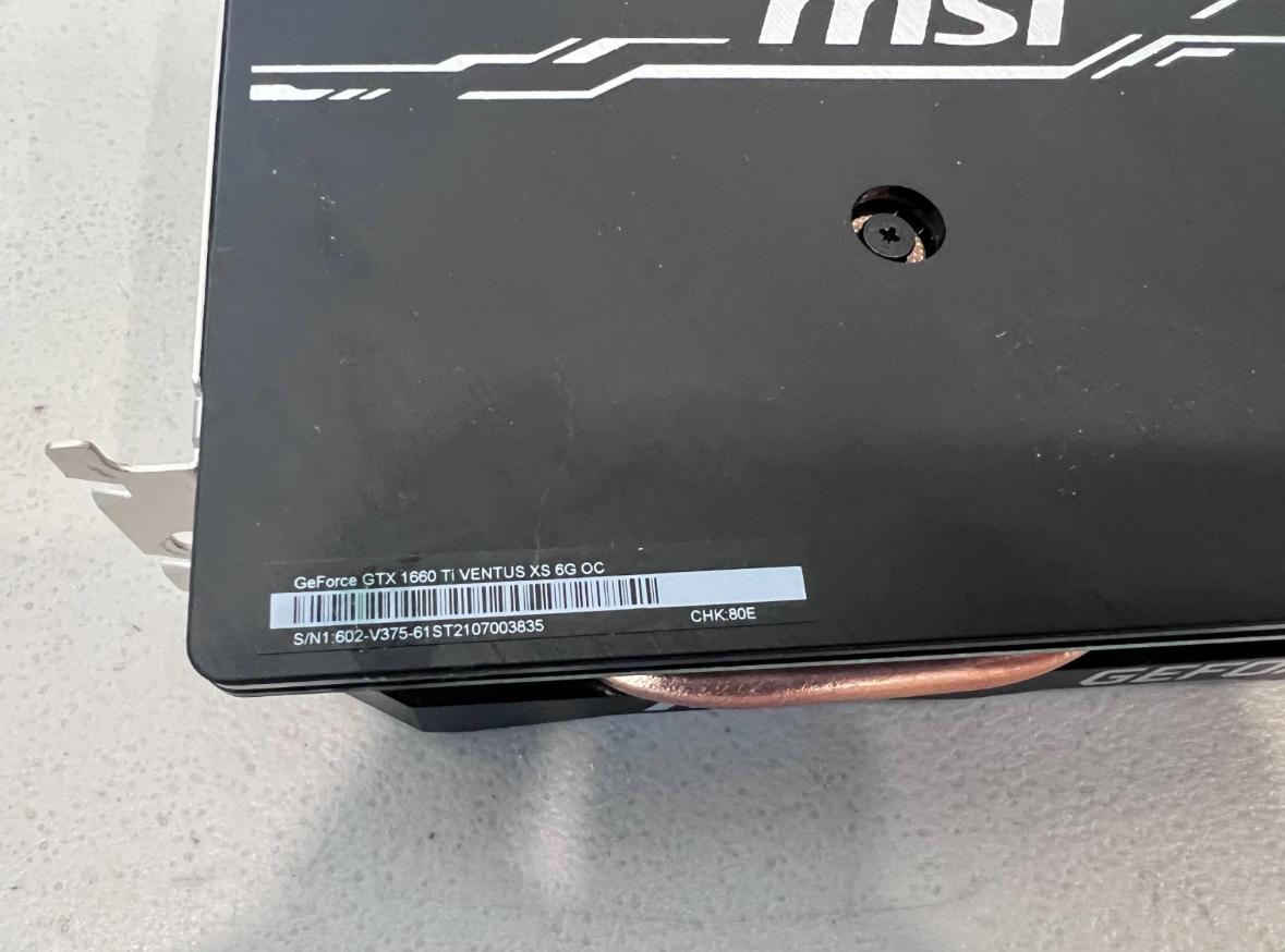 MSI VENTUS XS GeForce GTX 1660 Ti
