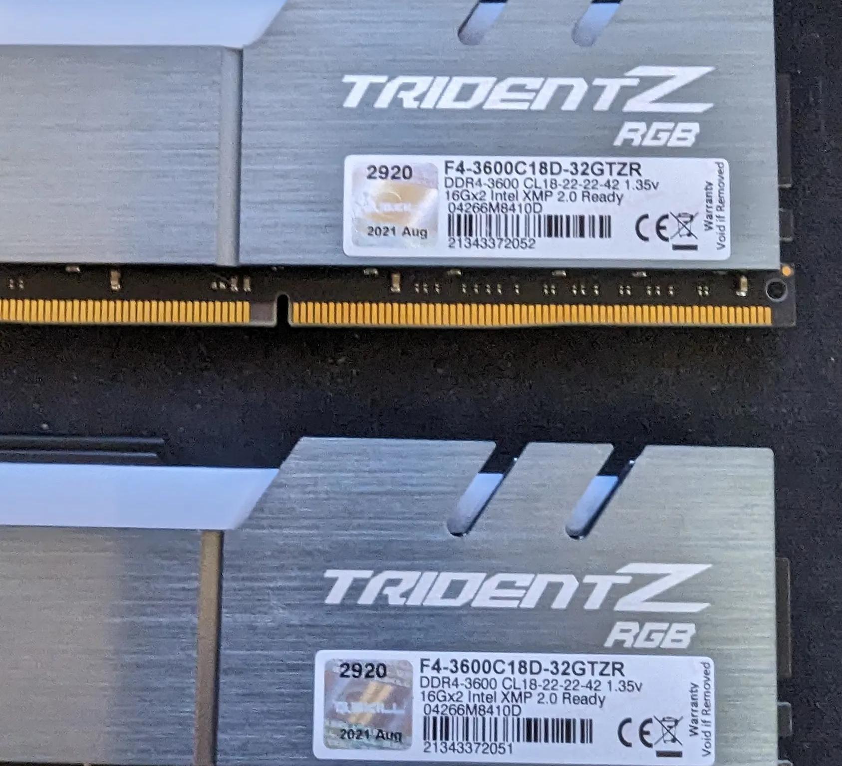 G.Skill Trident Z RGB 64 GB (4 x 16 GB) DDR4-3600 CL18 Memory FREE SHIPPING