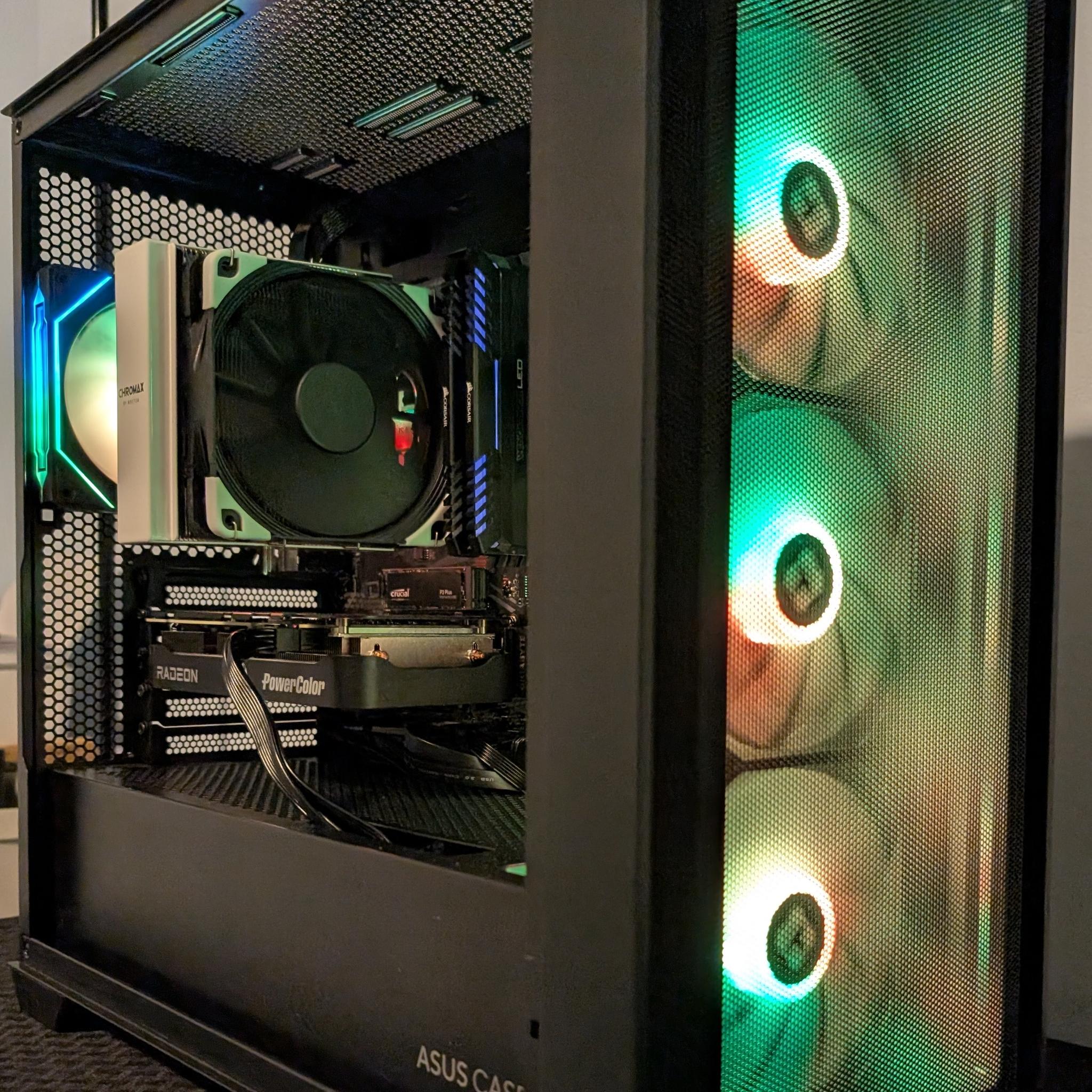 1440p Gaming PC RX 9060 XT 8 GB-Ryzen 5 5600x-32 GB DDR4 3200-1 TB NVME