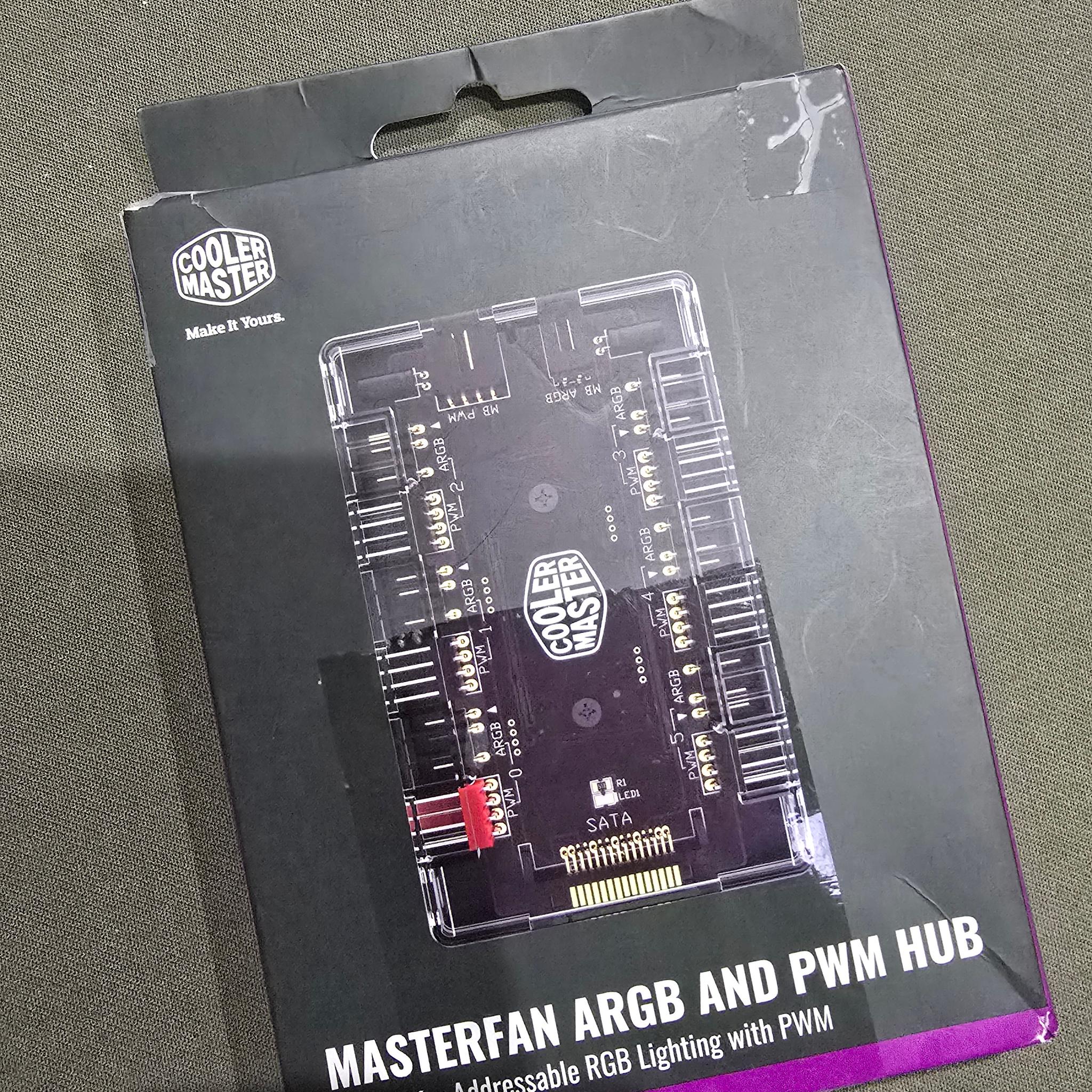Cooler Master MasterFan 6 PWM 6 ARGB Hub * USED *