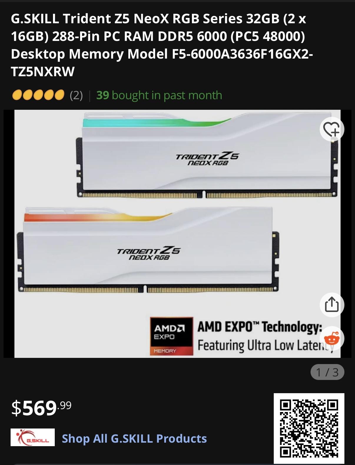 G.SKILL Trident Z5 Neo RGB 32GB DDR5-6000
