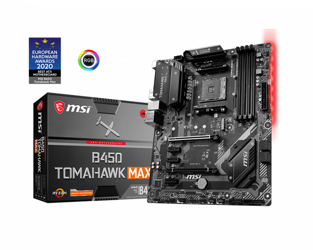 【動作確済】Ryzen7 5700X+MSI B450+虎徹MarkIIセット MSI B450 Tomahawk Max ATX Motherboard (Ryzen 5000 ready) | Jawa