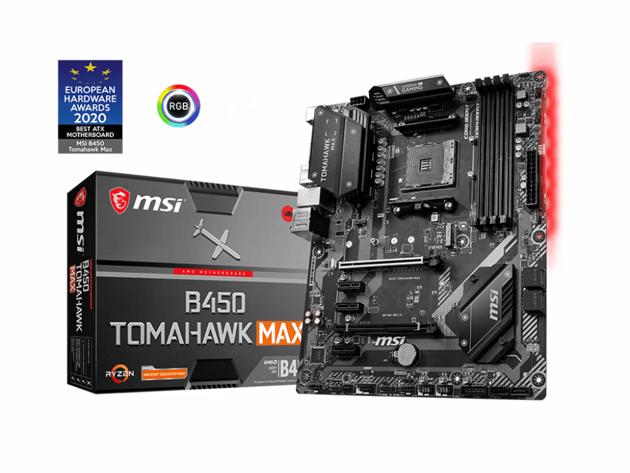MSI B450 Tomahawk Max ATX Motherboard (Ryzen 5000 ready)