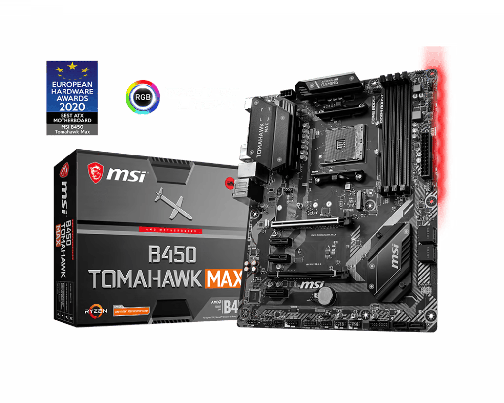 MSI B450 Tomahawk Max ATX Motherboard (Ryzen 5000 ready)