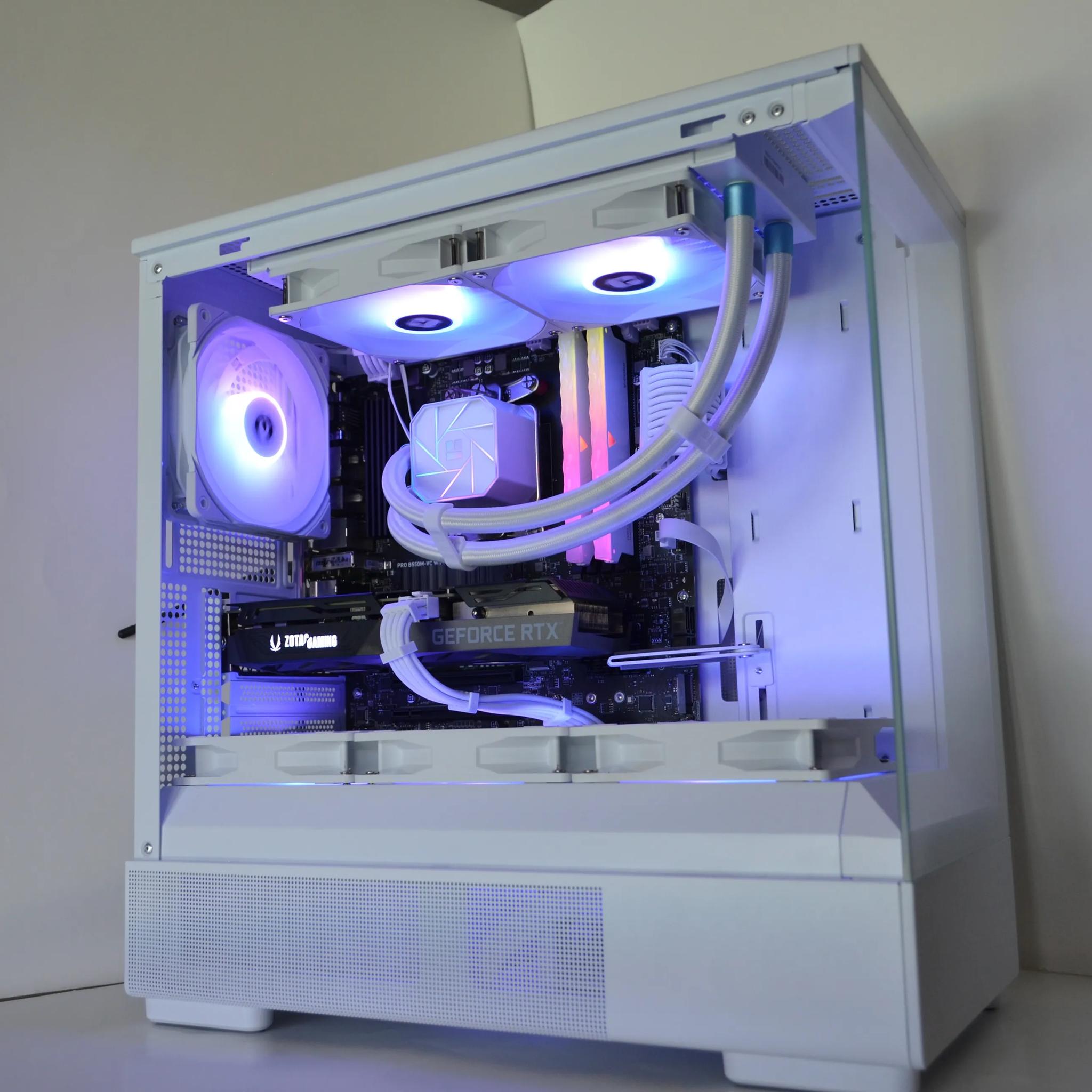 ❄️Glacier🧊- RTX 3060 Ti - Ryzen 5 5500 - 1tb NVME - 16gb RAM - 💧Liquid Cooled🧊