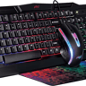 Pro Gaming Accessory Bundle - PBX RGB Backlit, Full-Size USB Keyboard, USB Mouse, Mouse Pad