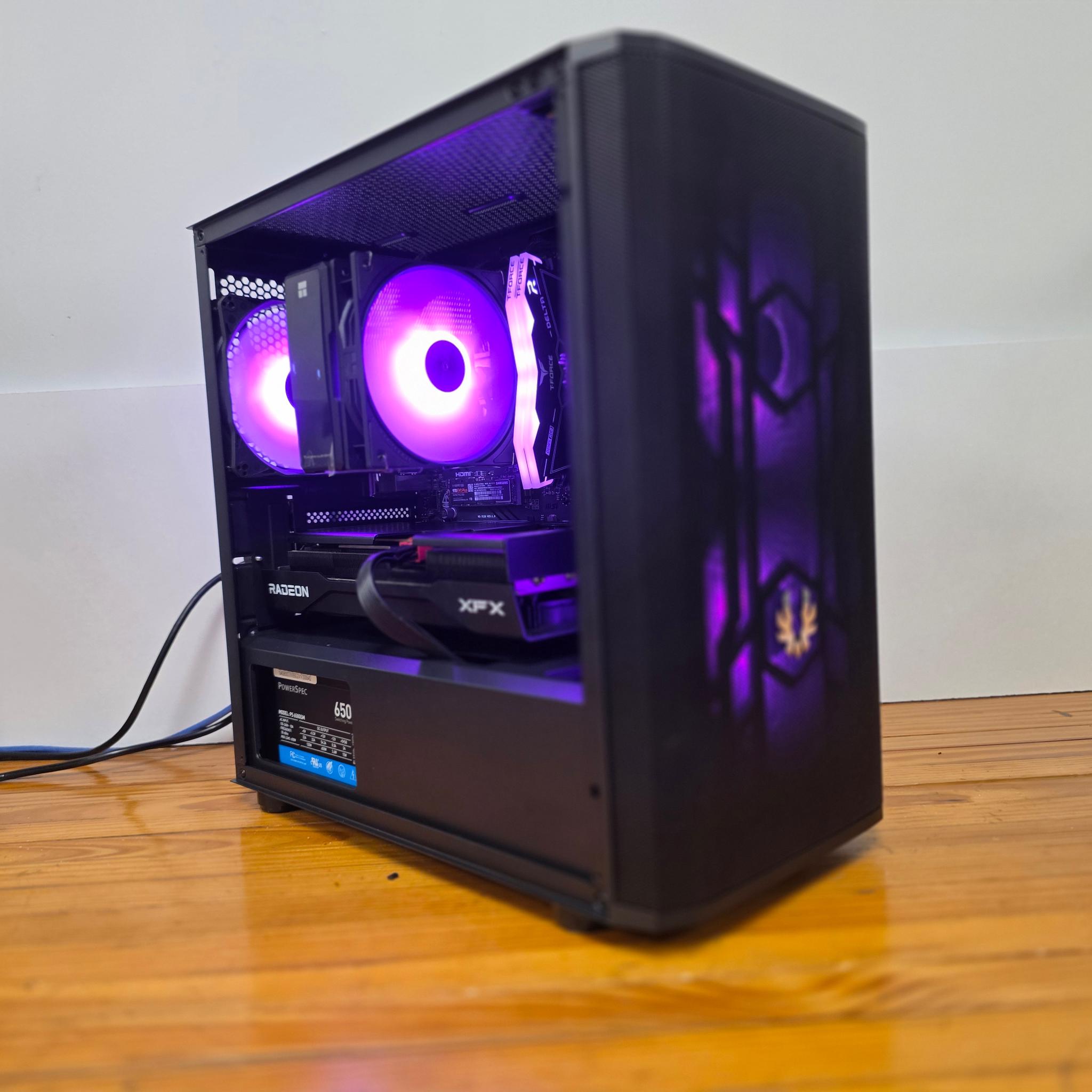 1080p / 1440p Gaming Streaming PC Computer (Ryzen 9600x, RX 9060XT, 16GB DDR5)