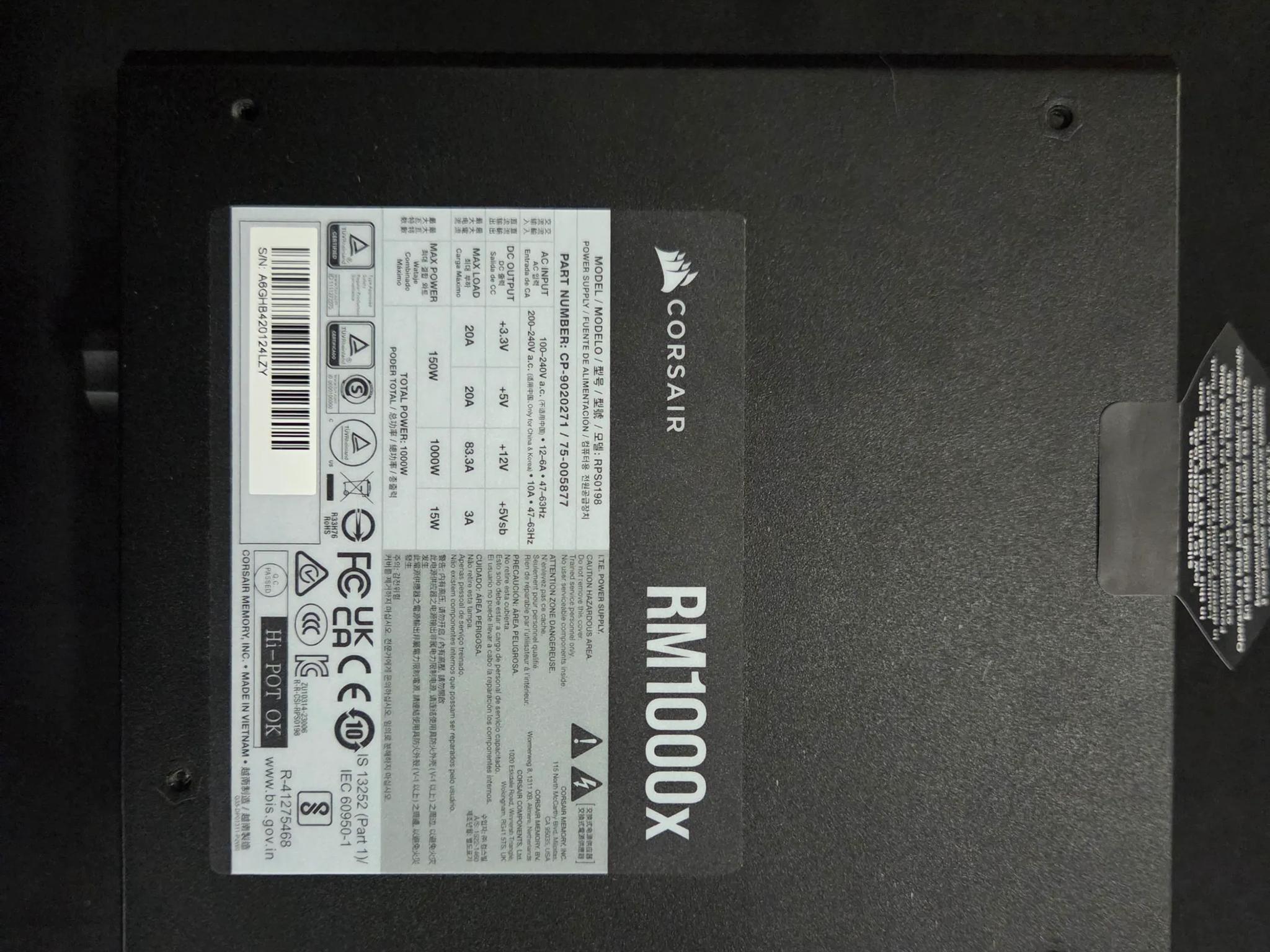 RM1000x - 2025 ATX 3.1 Ready ( Like New )