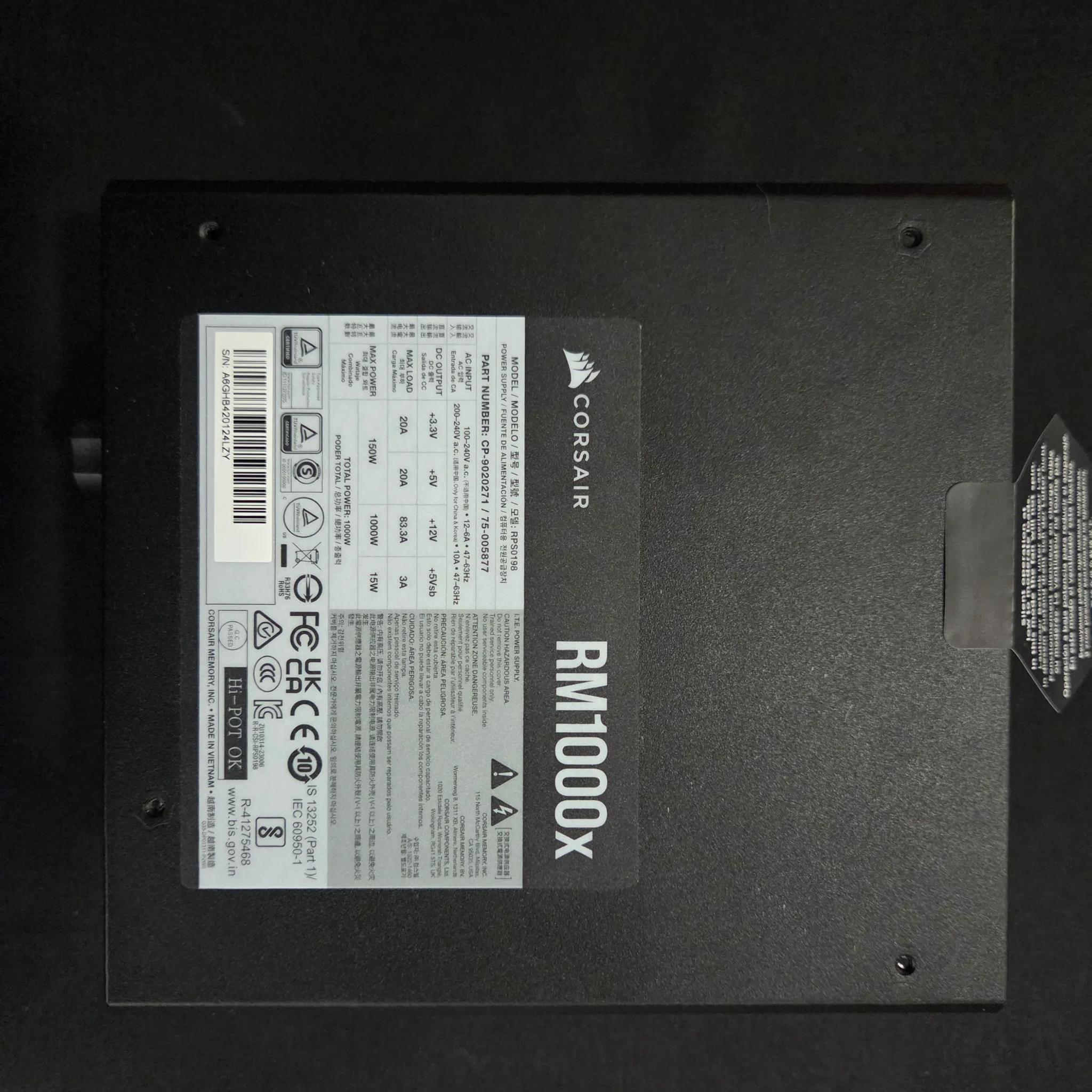 RM1000x - 2025 ATX 3.1 Ready ( Like New )