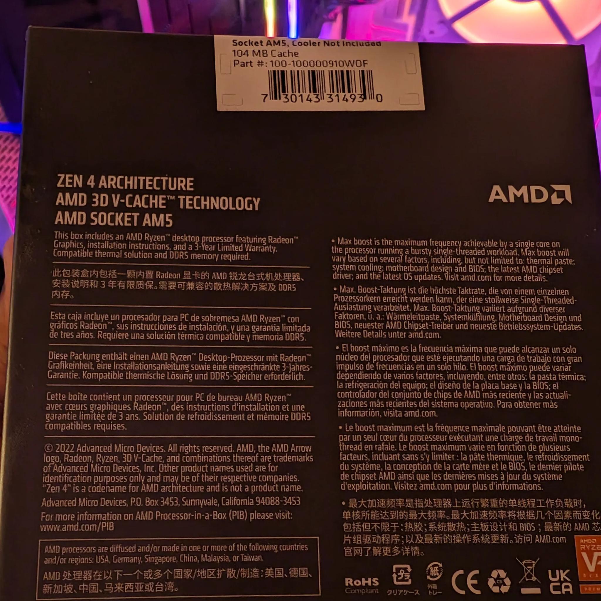 Ryzen 7 7800X3D and 32 GBs of DDR5 5200 - READ DESCRIPTION -