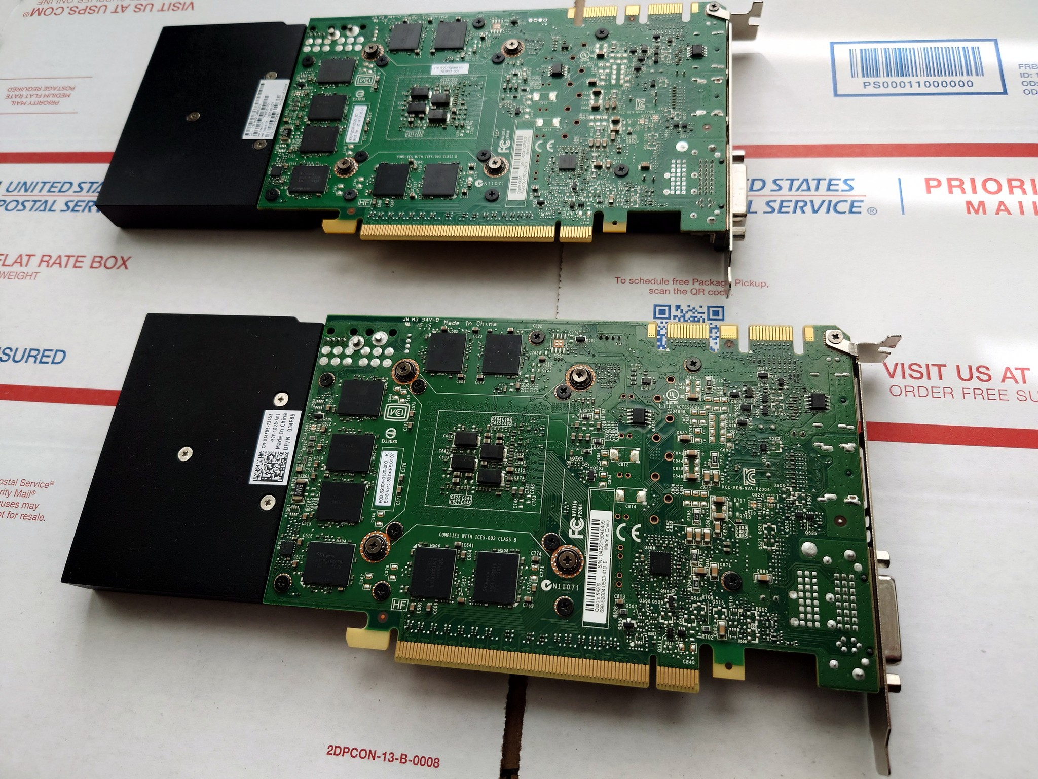 Lot of 2 Nvidia Quadro K4200 4GB GDDR5 DP/DVI Video Card