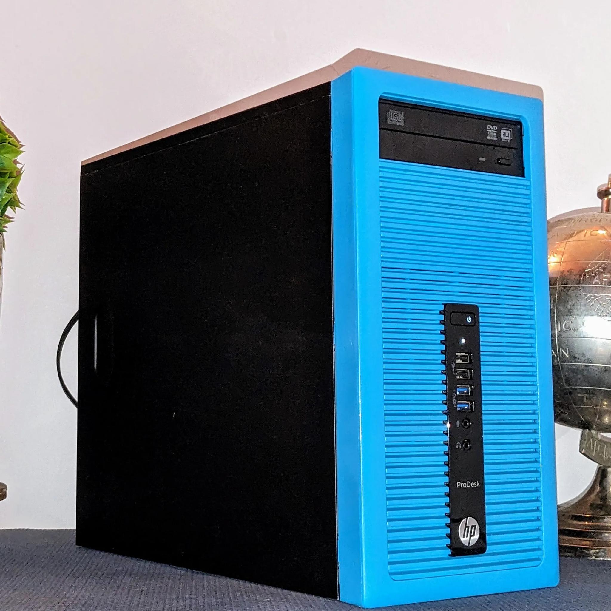 HP BlueFace🥶1080p FoRTNiTe PC💙🖤 Intel i5 💙🖤 GTX1050Ti💙🖤 16GB RAM💙🖤 Wi-Fi💙🖤Windows 11