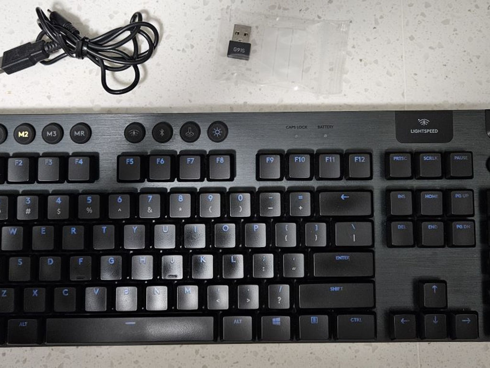 Logitech G915 LIGHTSPEED Wireless RGB Gaming Keyboard GL Clicky Switches - USED