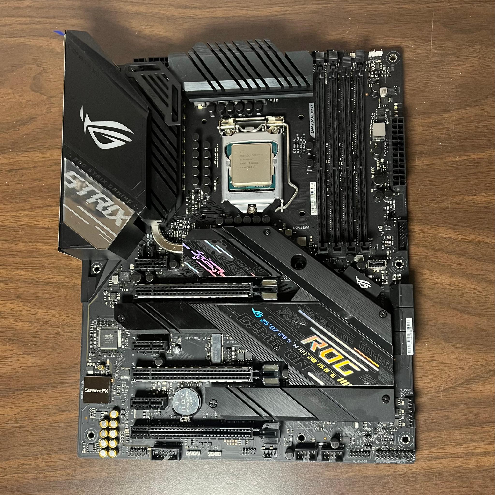 i7-10700K |STRIX Z490-F GAMING Motherboard | Latest BIOS | I/O Shield Included