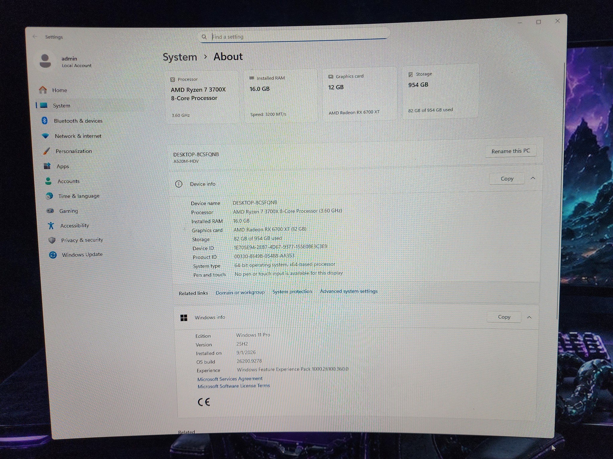 RX 6700 XT 12GB Gaming PC | Ryzen 7 3700X | 16GB DDR4 | 1TB SSD | Lian Li
