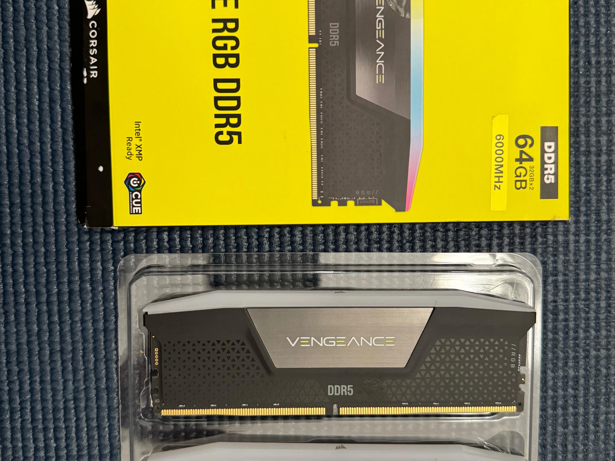 CORSAIR VENGEANCE RGB DDR5 RAM 64GB (2x32GB) 6000MHz CL30 Intel XMP iCUE Compatible Computer Memory