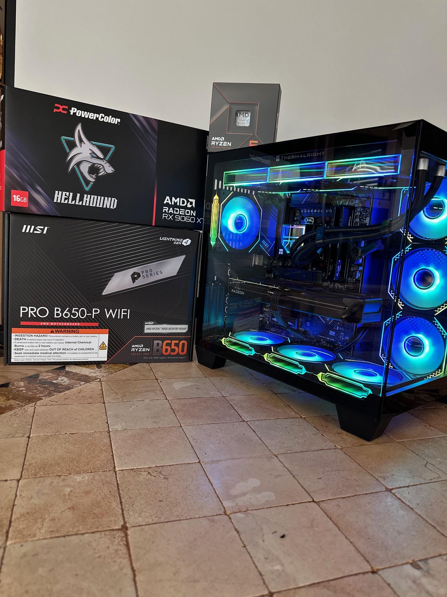Ryzen 5 7600X / RX 9060XT 16GB, 500GB & 1TB M.2 SSD, Mid-Tower Gaming PC