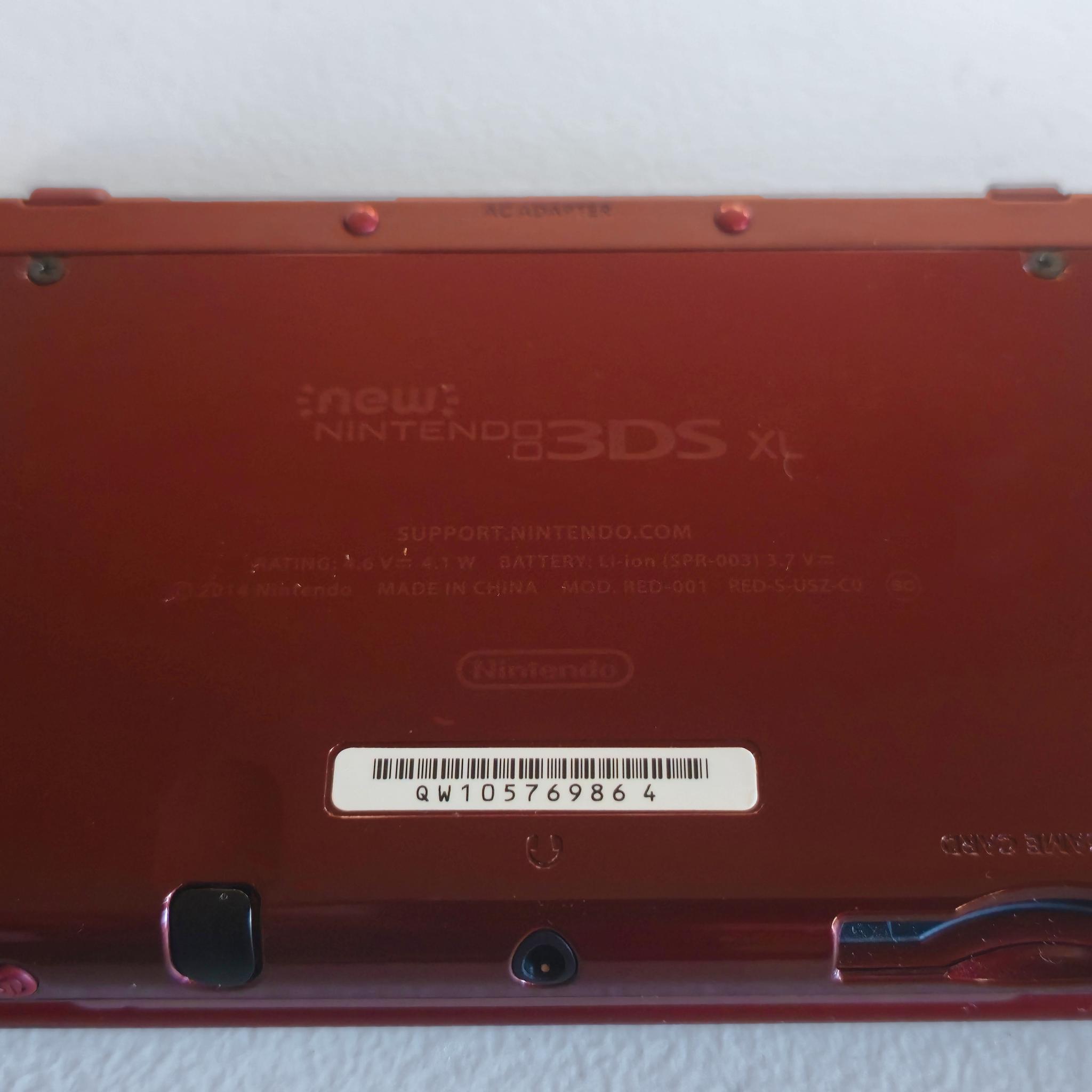 Nintendo "New" 3DS XL Red Launch Edition - 128GB SDCard - US Version - Excellent