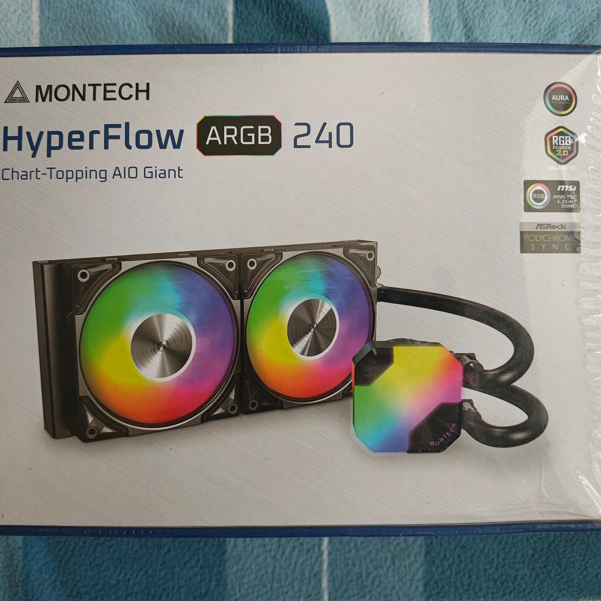 Montech HyperFlow ARGB 240 AIO CPU Cooler - Brand New