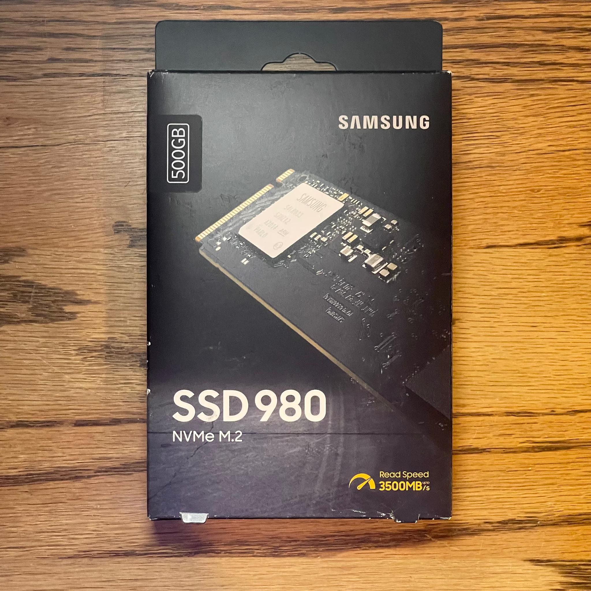 New, Samsung 980 500GB NVMe M.2 SSD