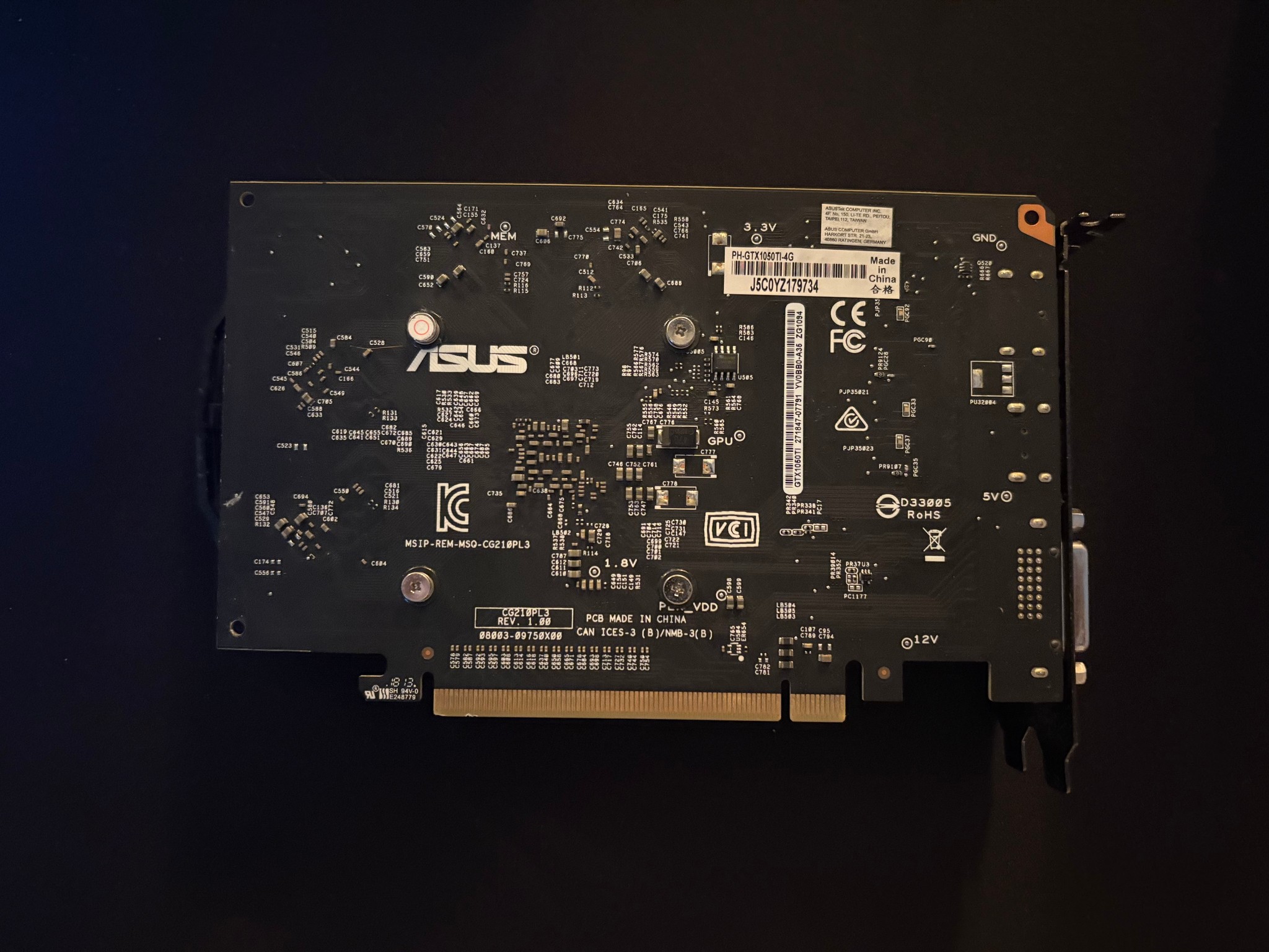 Asus Phoenix GeForce GTX 1050 Ti