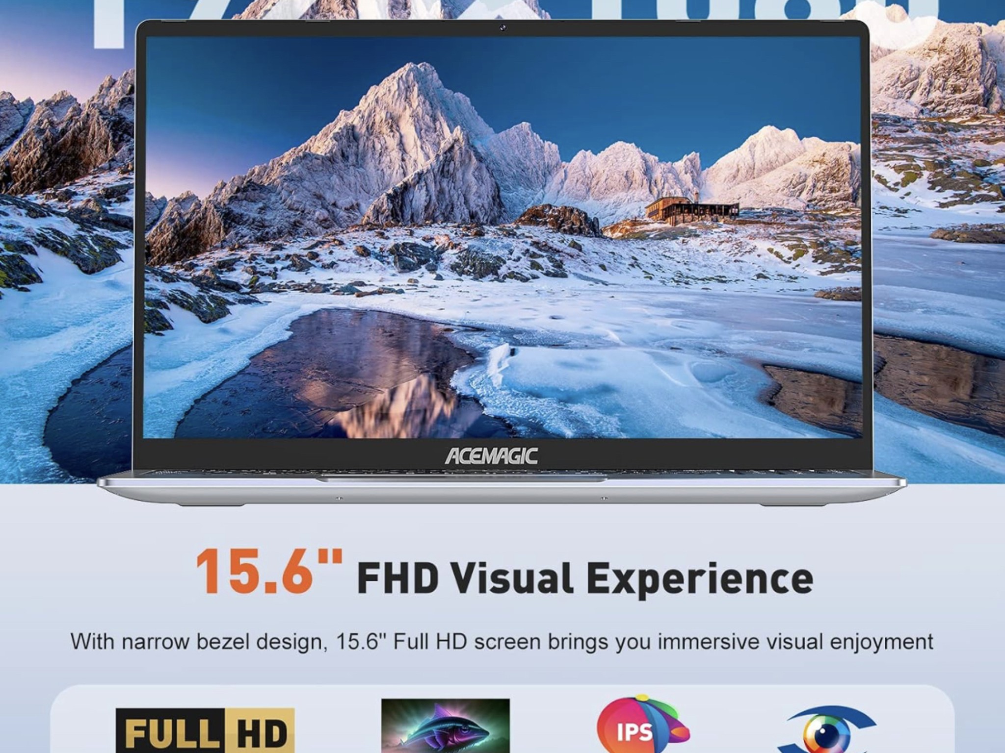 Laptop 15.6 FHD 16GB DDR4 512GB SSD, Intel Quad-Core 12th Alder Lake N95(Up to 3.4GHz)