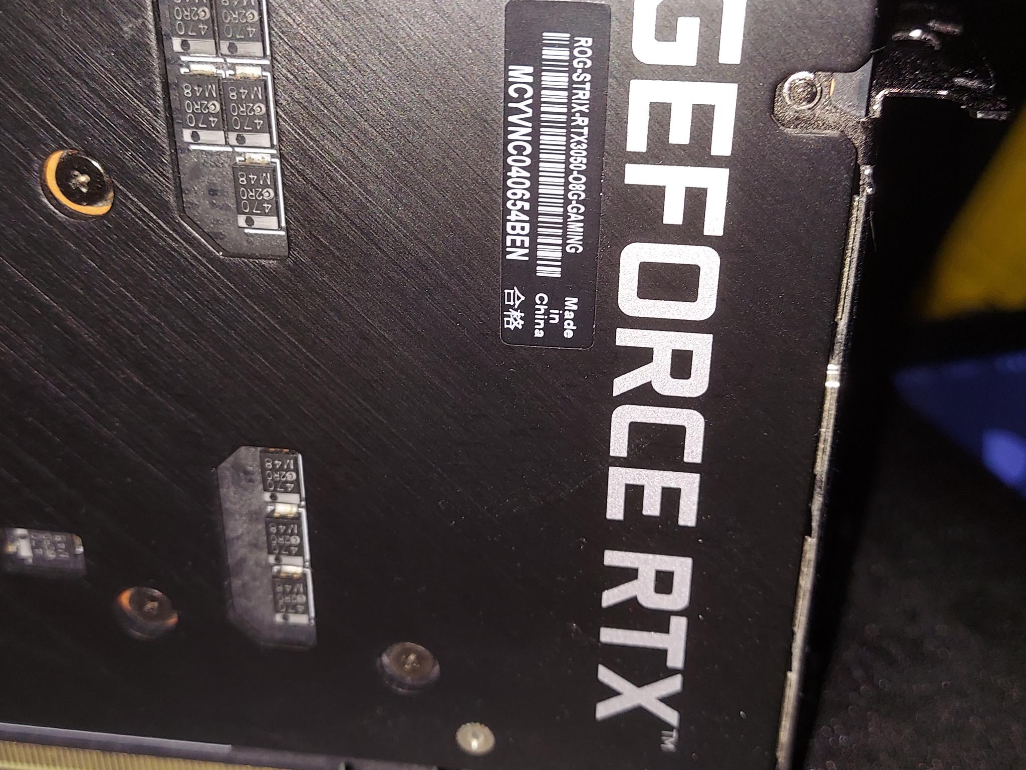 Asus ROG Strix 3050 8GB with RGB, GPU Support included