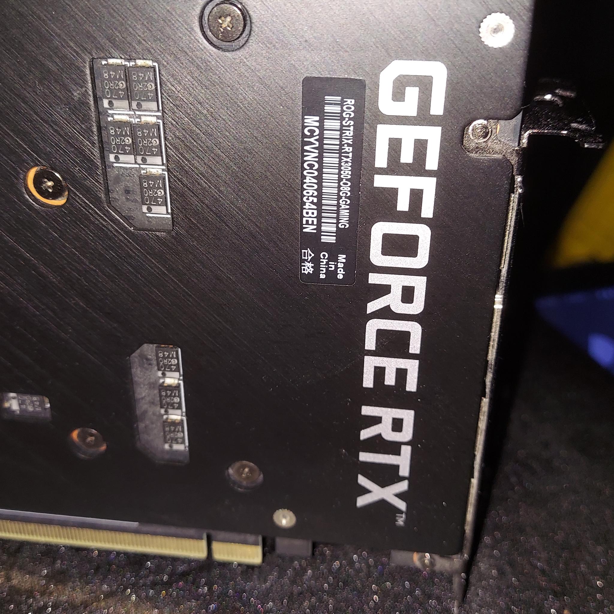 Asus ROG Strix 3050 8GB with RGB, GPU Support included
