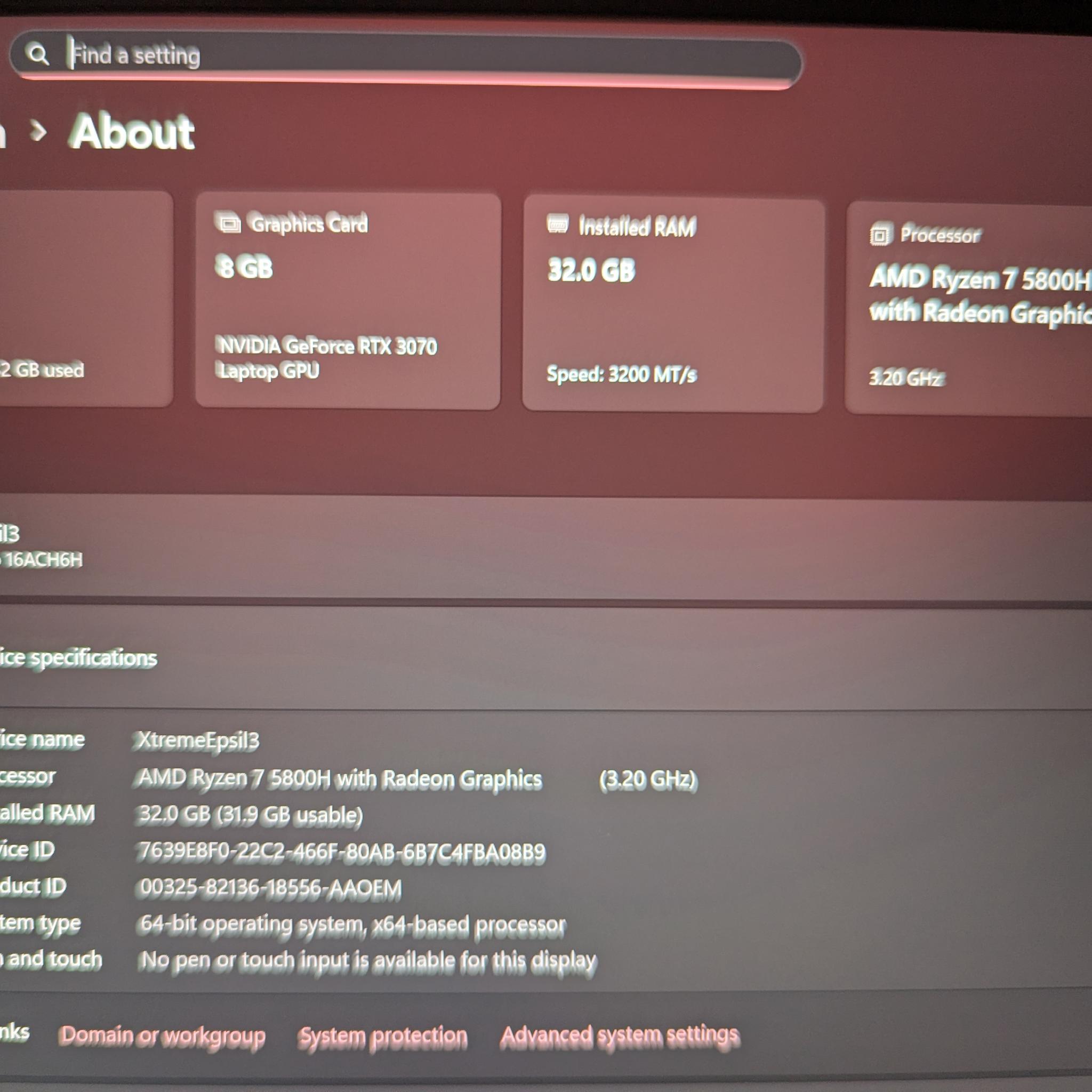 Gaming Laptop Lenovo Legion 5 pro (2021) 1TB SSD/32GB/ Nvidia 3070 RTX