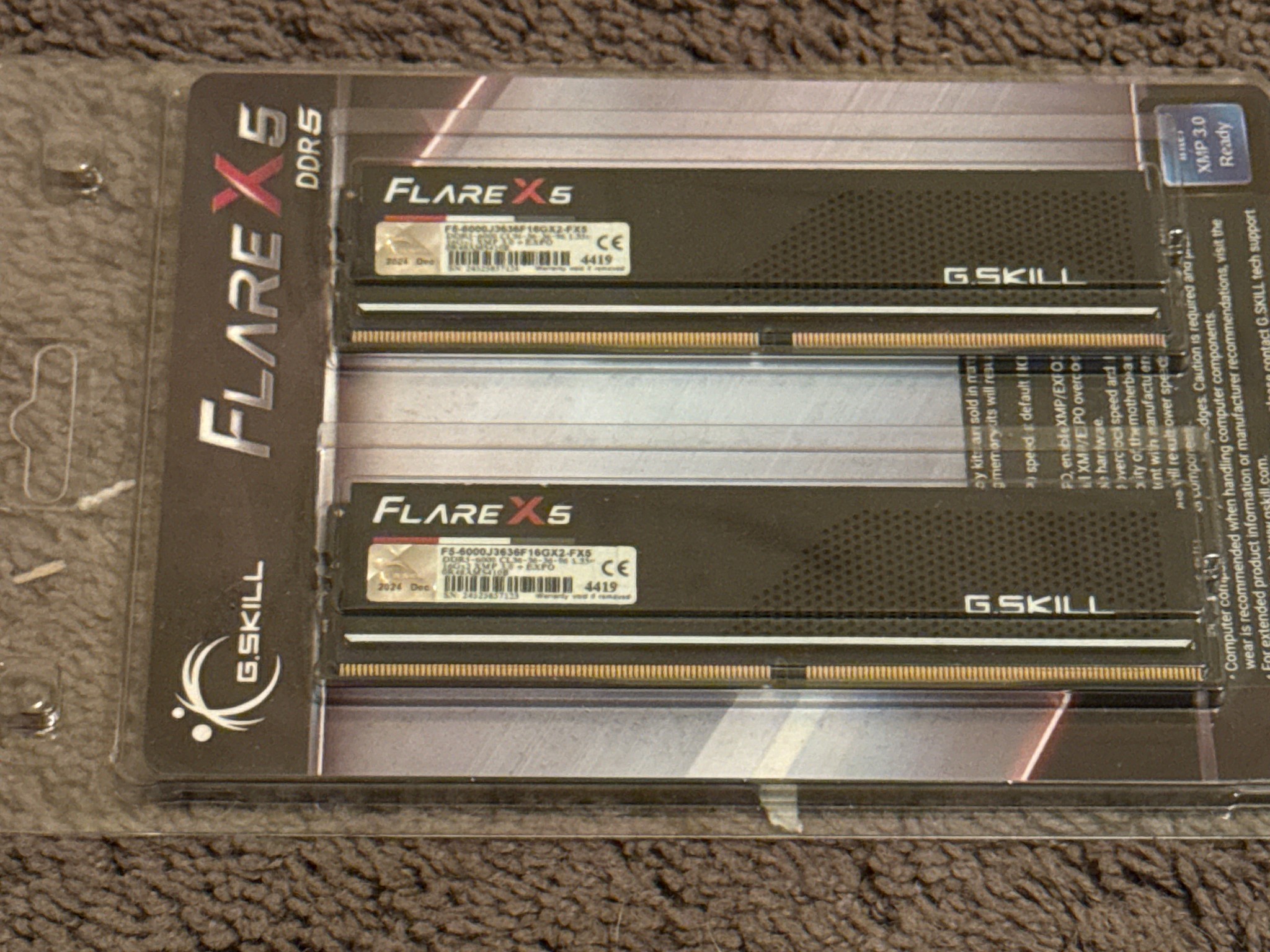 G.SKILL FLARE X5 SERIES DDR5 32 GB 2x16