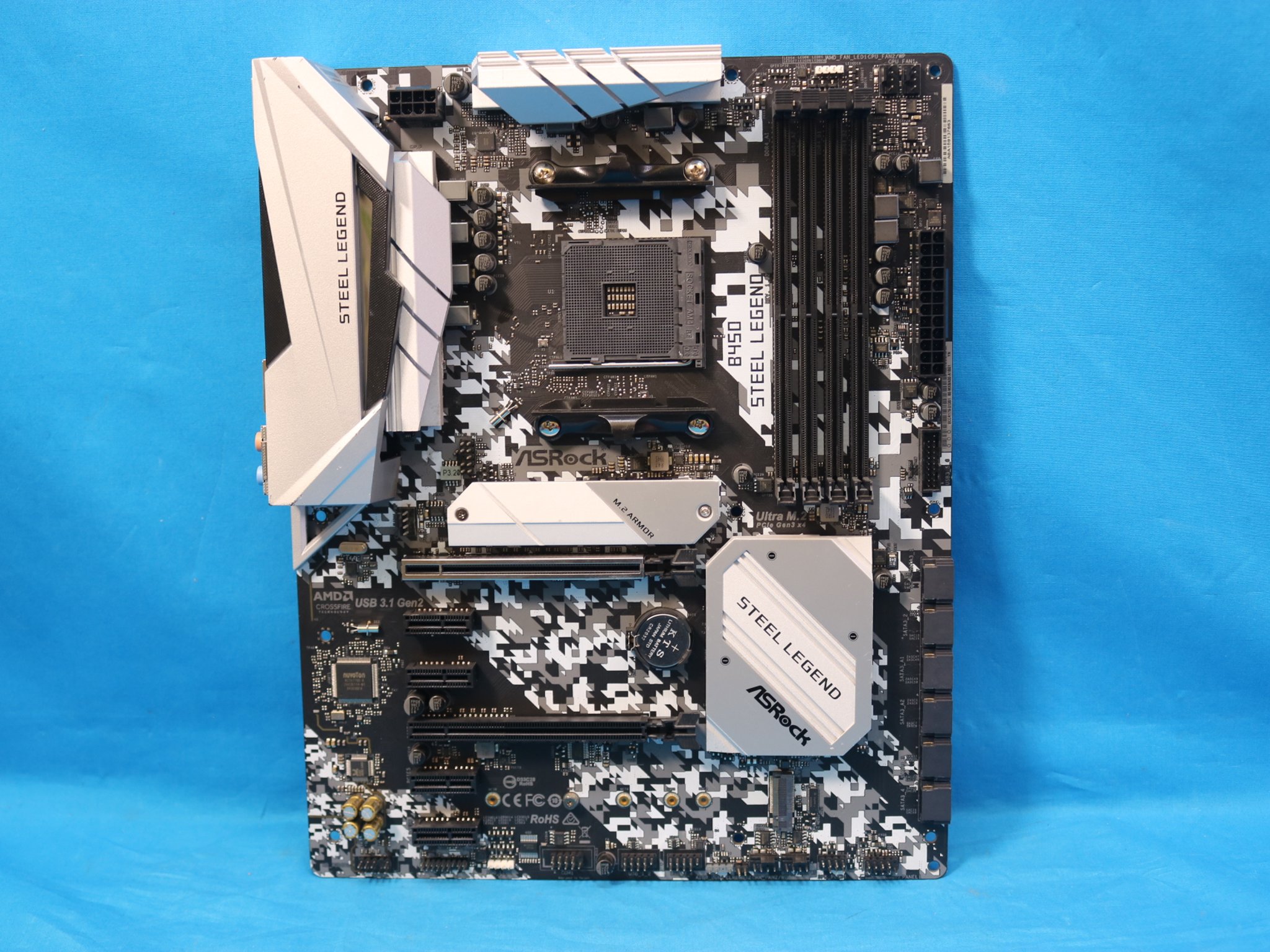 *Updated BIOS* ASRock B450 Steel Legend AMD Socket AM4 DDR4 ATX Desktop Motherboard No I/O Shield