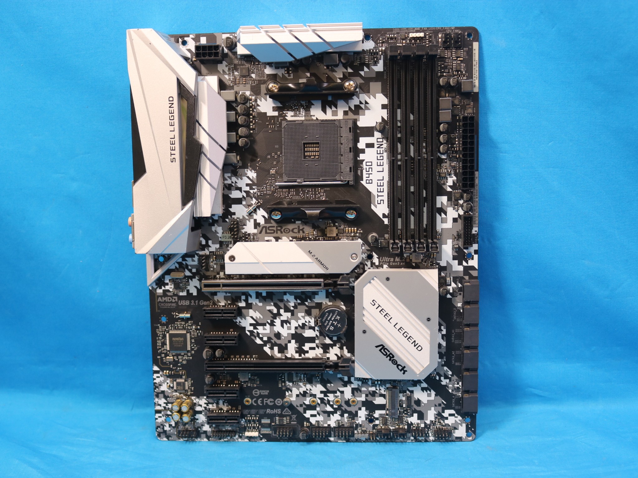*Updated BIOS* ASRock B450 Steel Legend AMD Socket AM4 DDR4 ATX Desktop Motherboard No I/O Shield