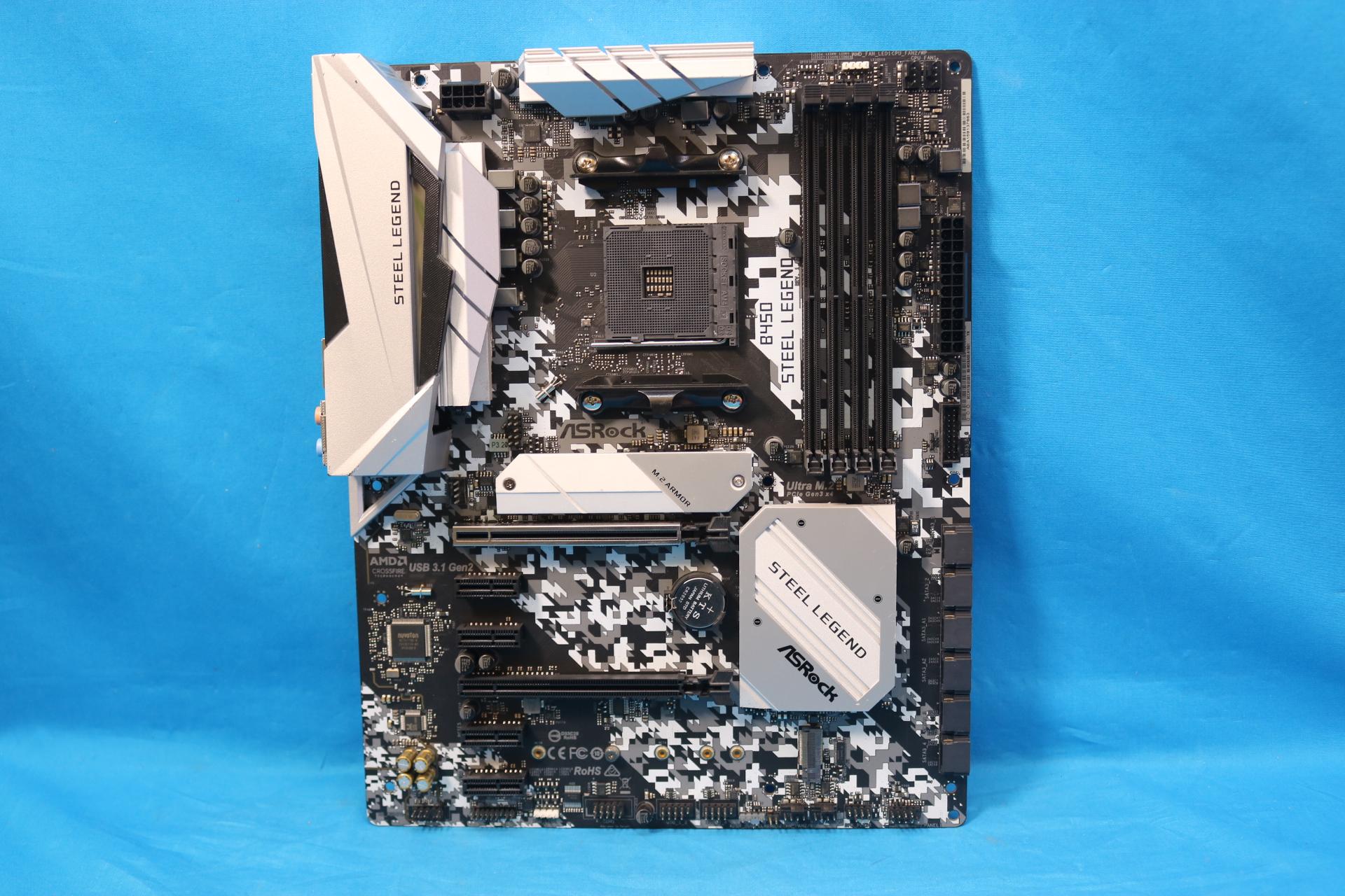 *Updated BIOS* ASRock B450 Steel Legend AMD Socket AM4 DDR4 ATX Desktop Motherboard No I/O Shield