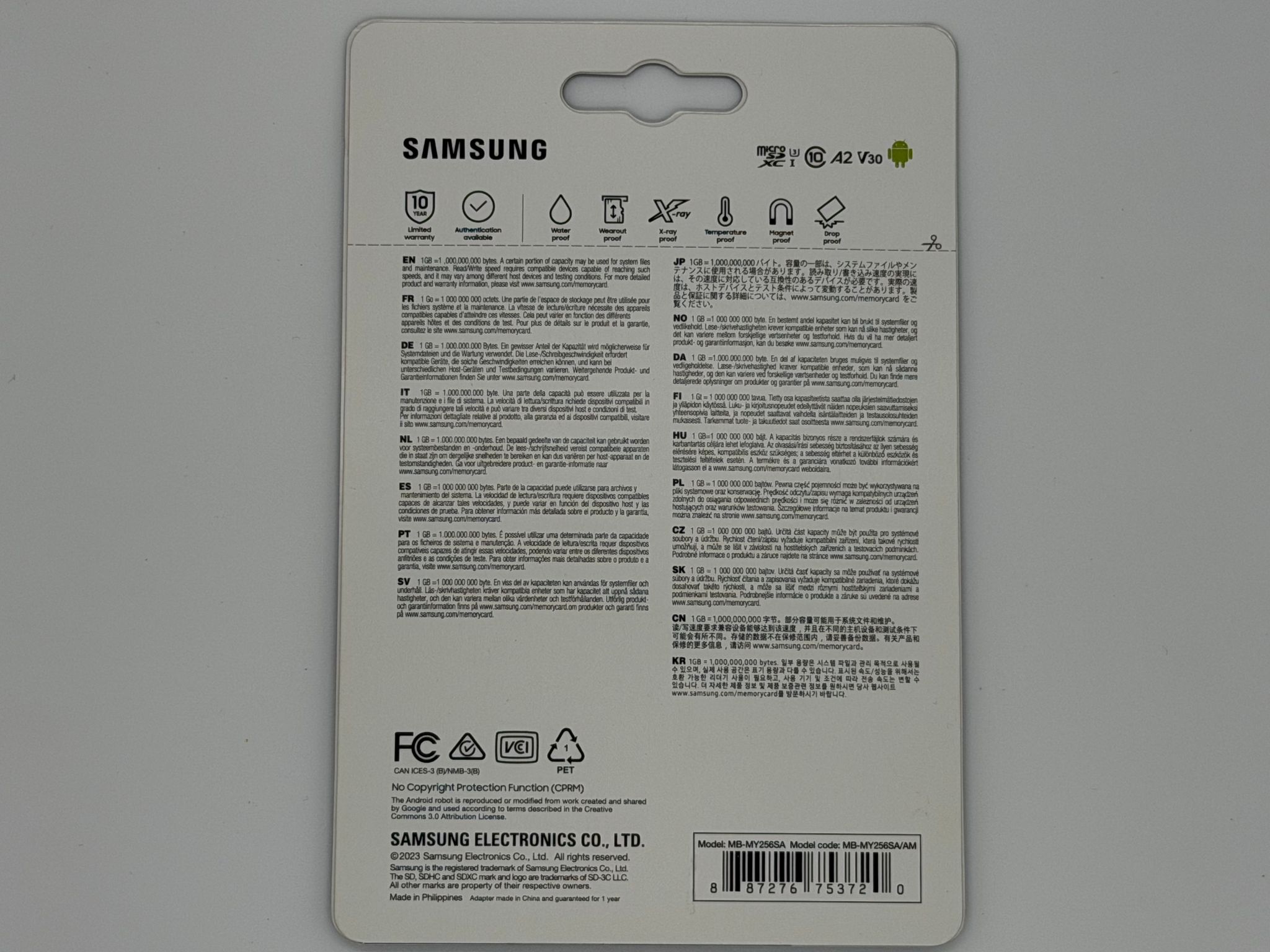 Samsung PRO Ultimate 256GB UHS I micro SDXC Card SD Adapter MB MY256SA WW